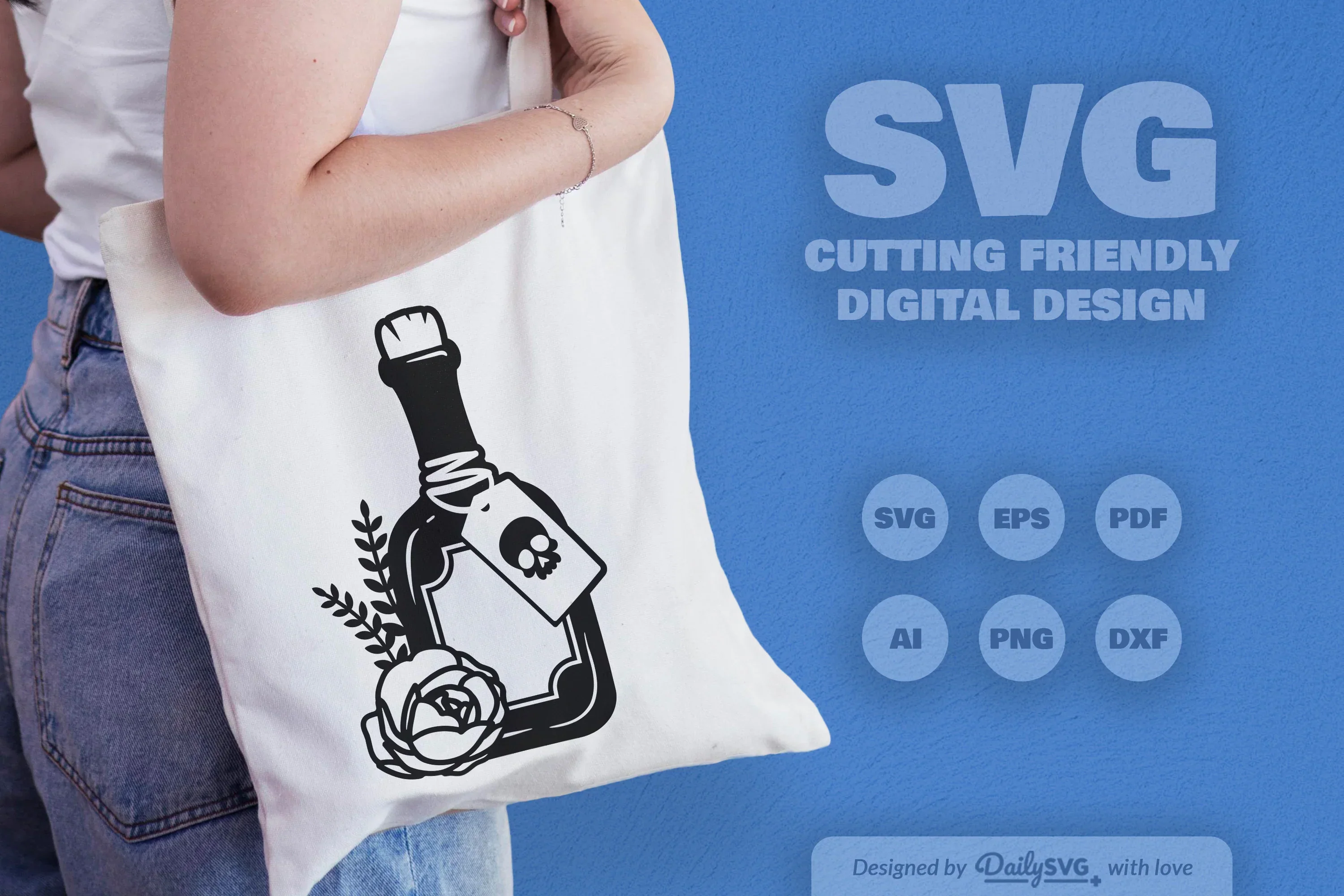 Poison Bottle with Roses Halloween SVG Bundle - Image 4