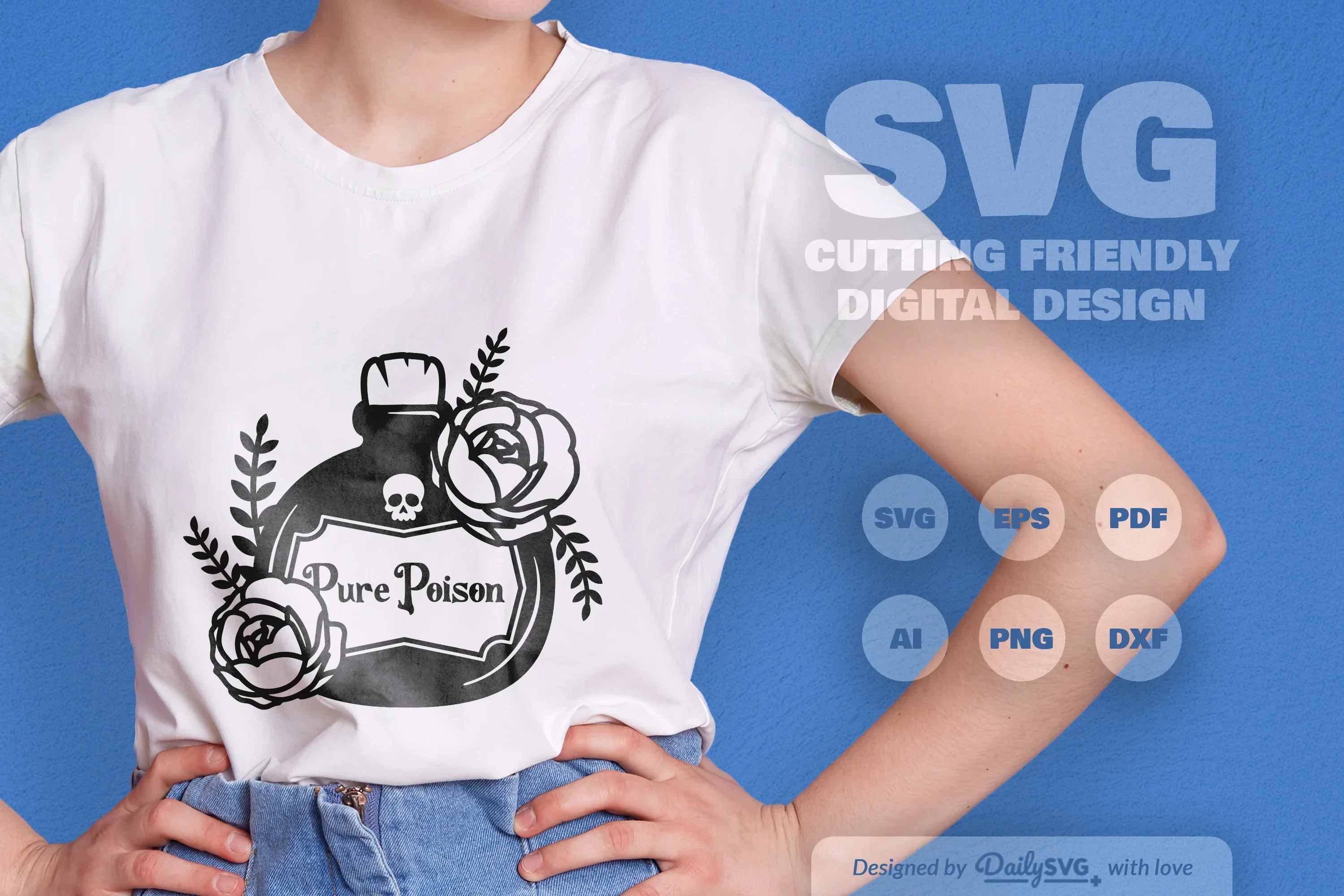 Poison Bottle with Roses Halloween SVG Bundle - Image 2