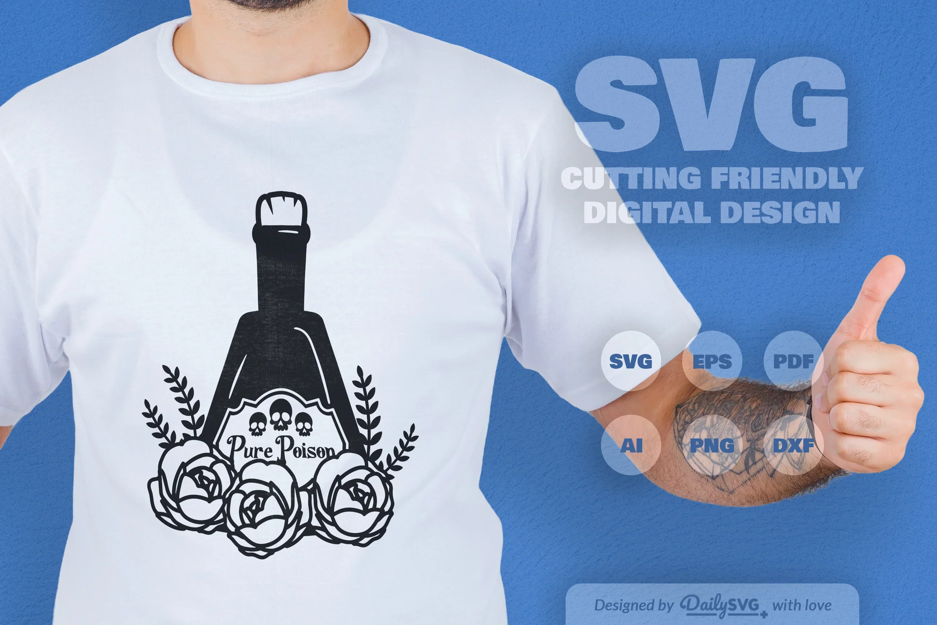 Poison Bottle with Roses Halloween SVG Bundle - Image 3