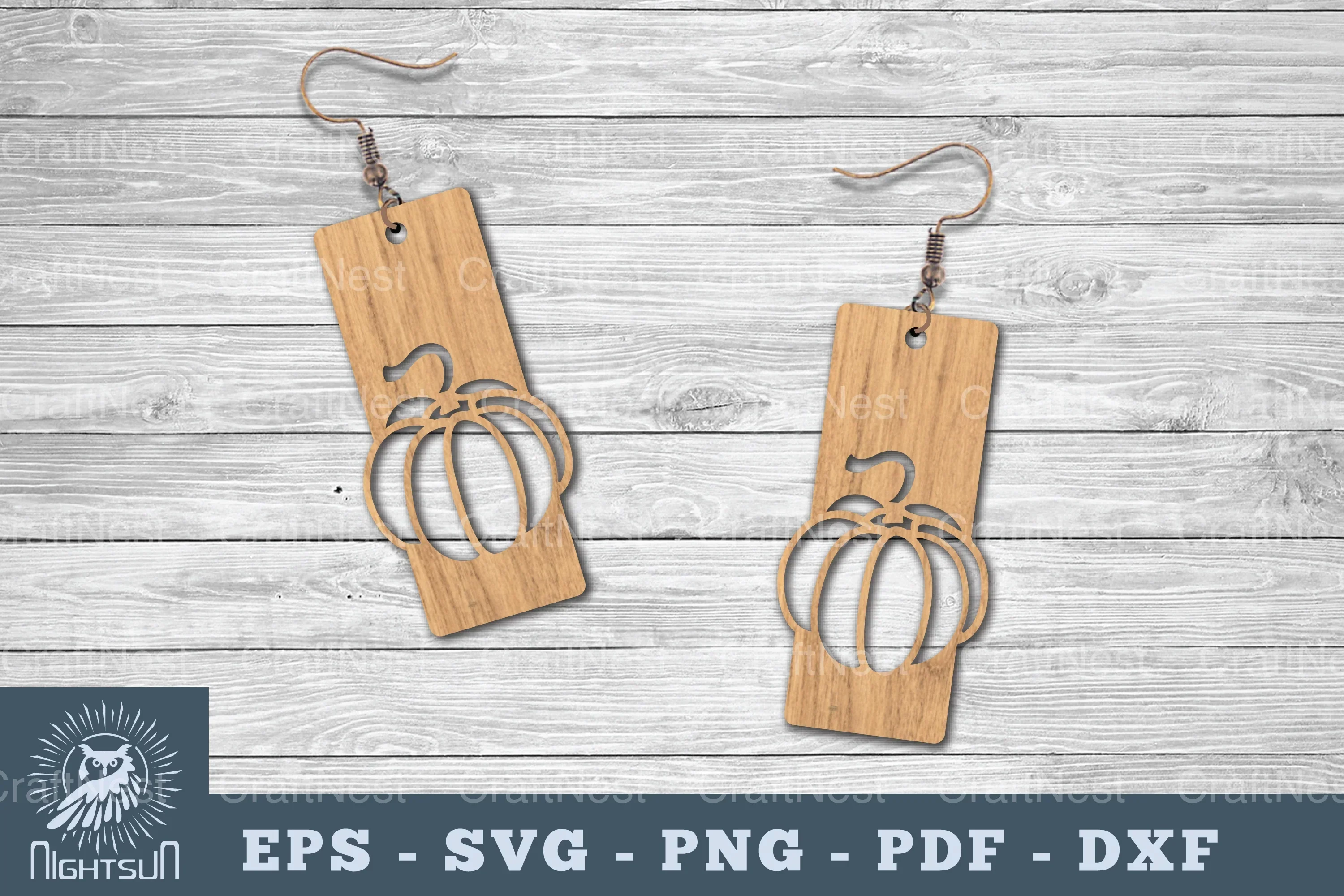 Pumpkin Laser Cut Earrings SVG Bundle