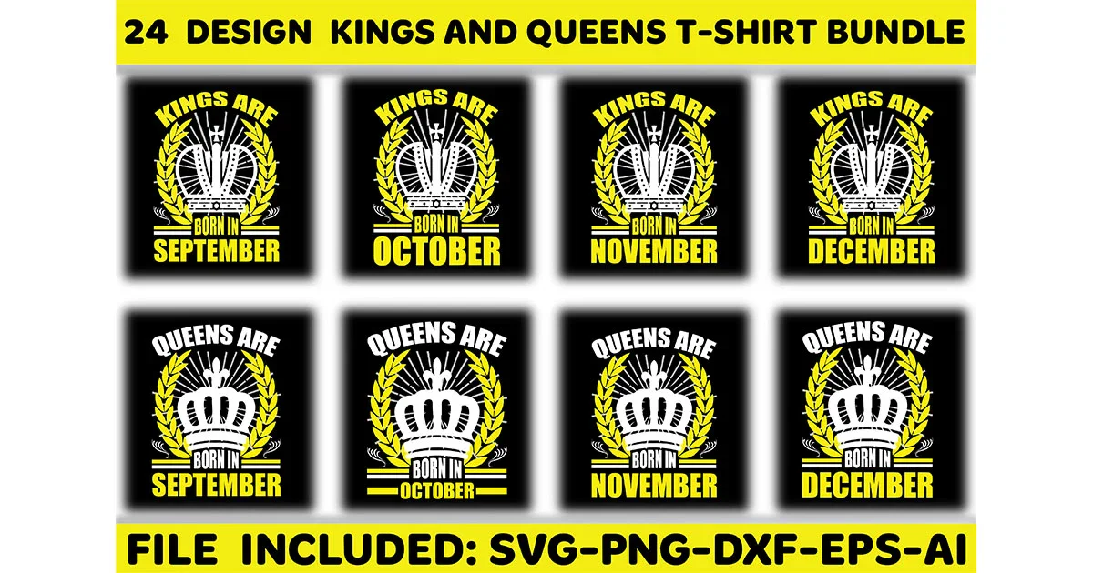 Queens And Kings T-Shirt Bundle