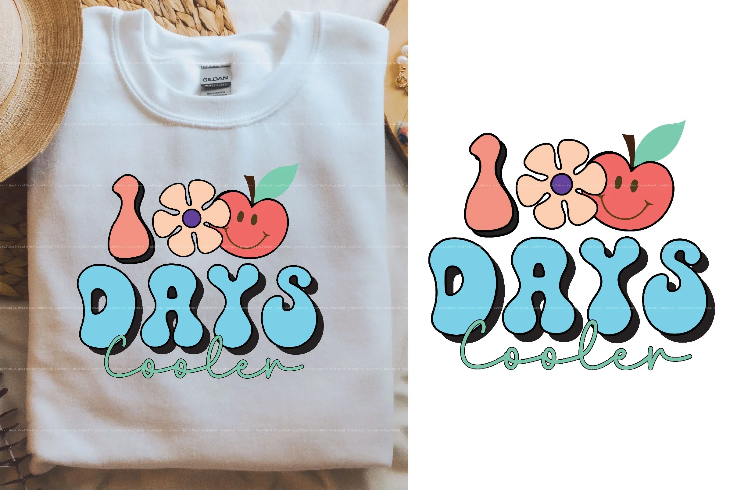 Retro 100 Days of School SVG Bundle - Image 6