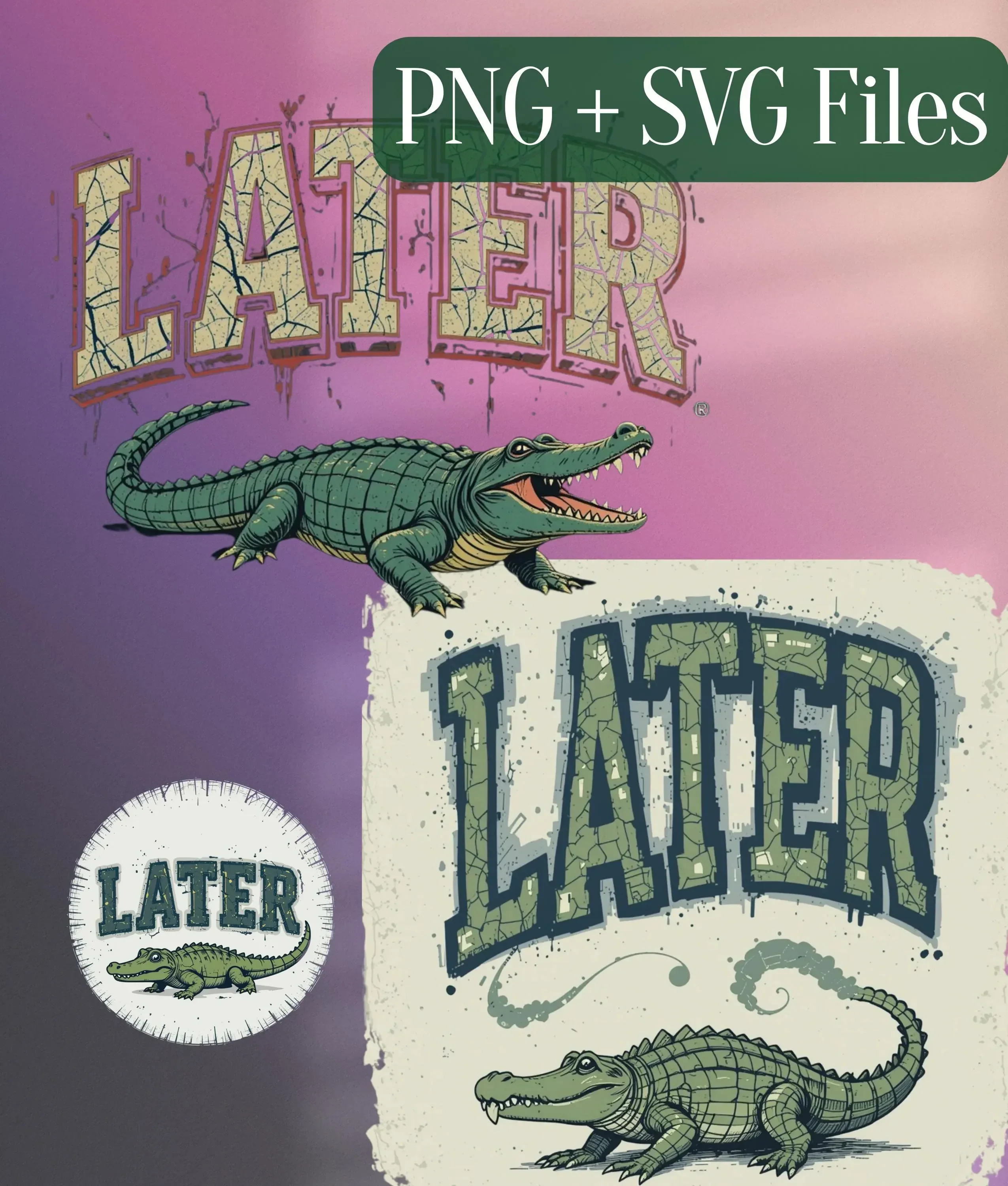 Retro Alligator SVG Bundle - Image 8