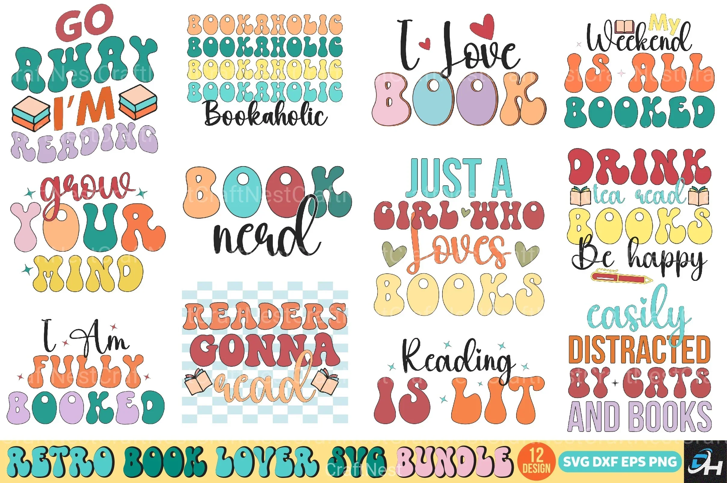 Retro Book Lover Bundle