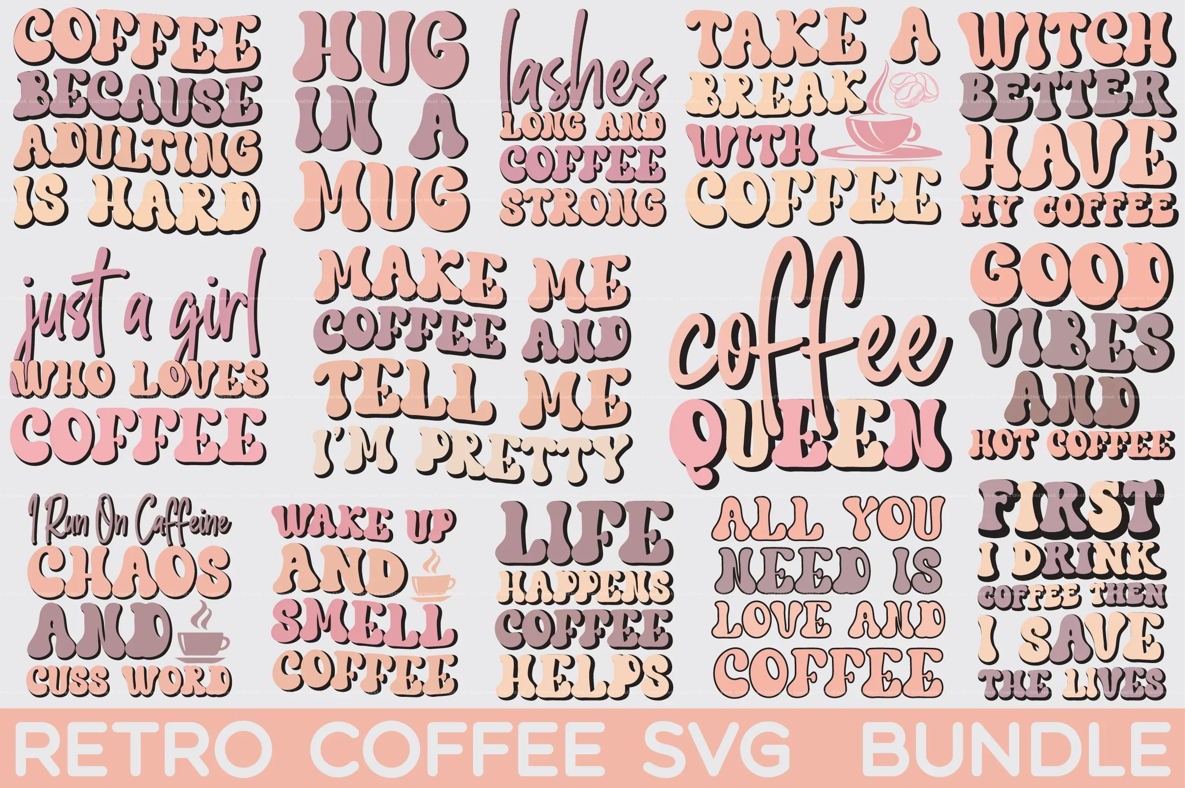 Retro Coffee SVG Bundle