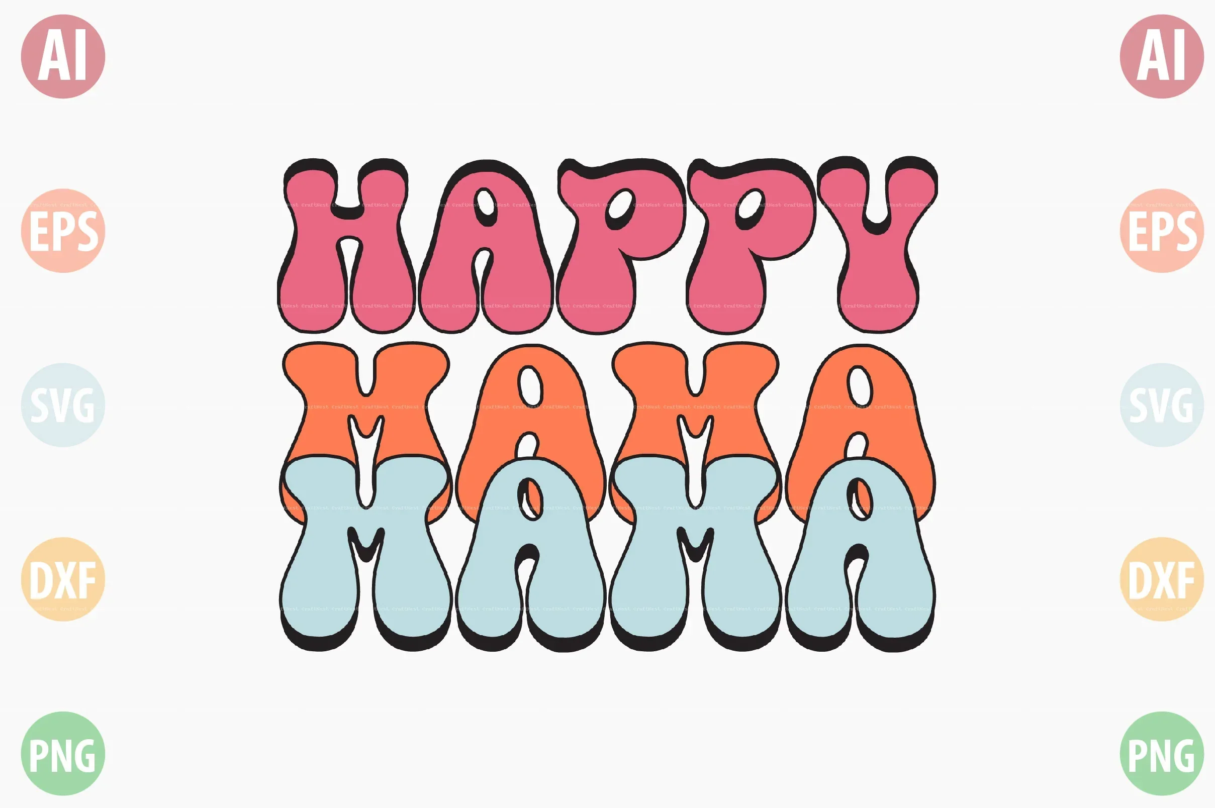 Retro Positivity Design SVG Bundle - Image 12