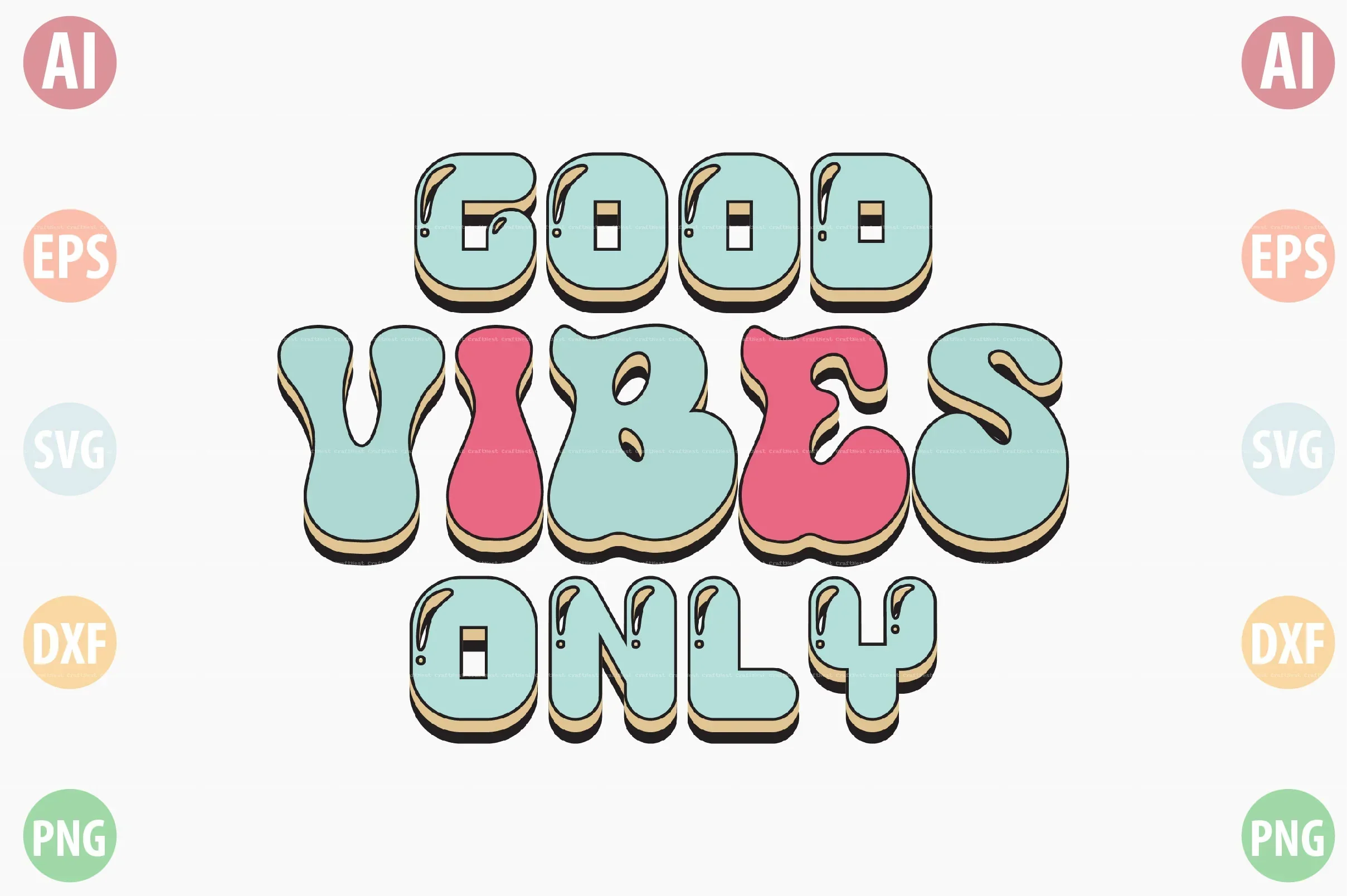 Retro Positivity Design SVG Bundle - Image 13