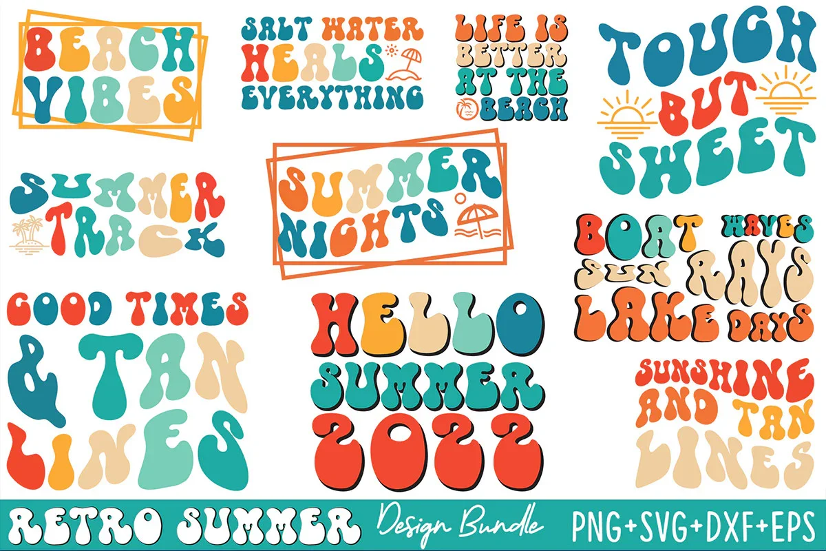 Retro Summer SVG Bundle