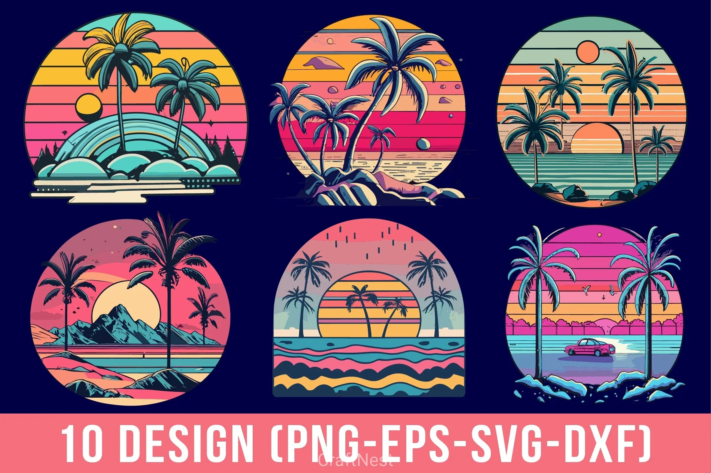 Retro Sunset SVG Bundle - Image 3