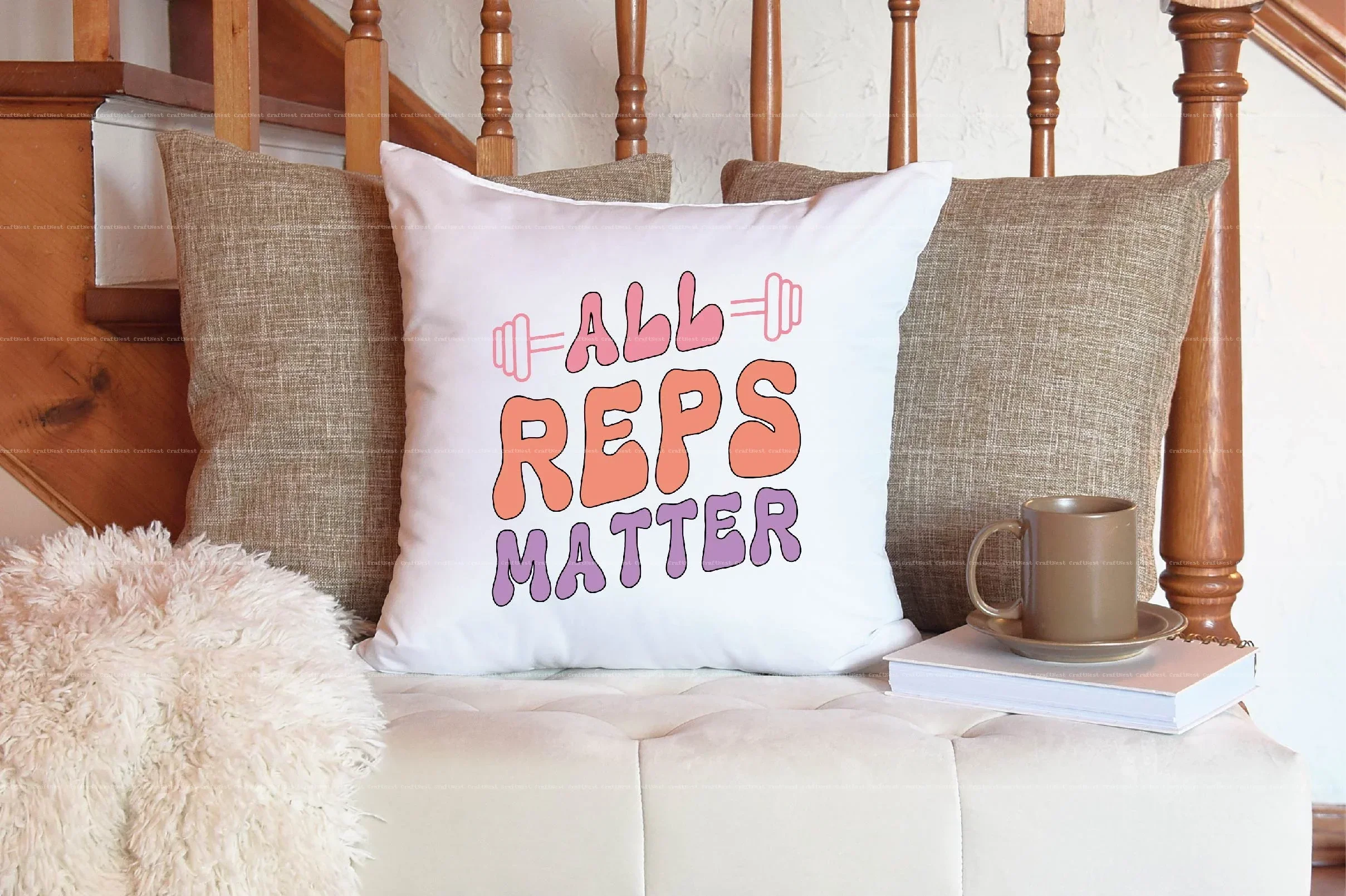 Retro Workout Motivation Quotes SVG Bundle - Image 4