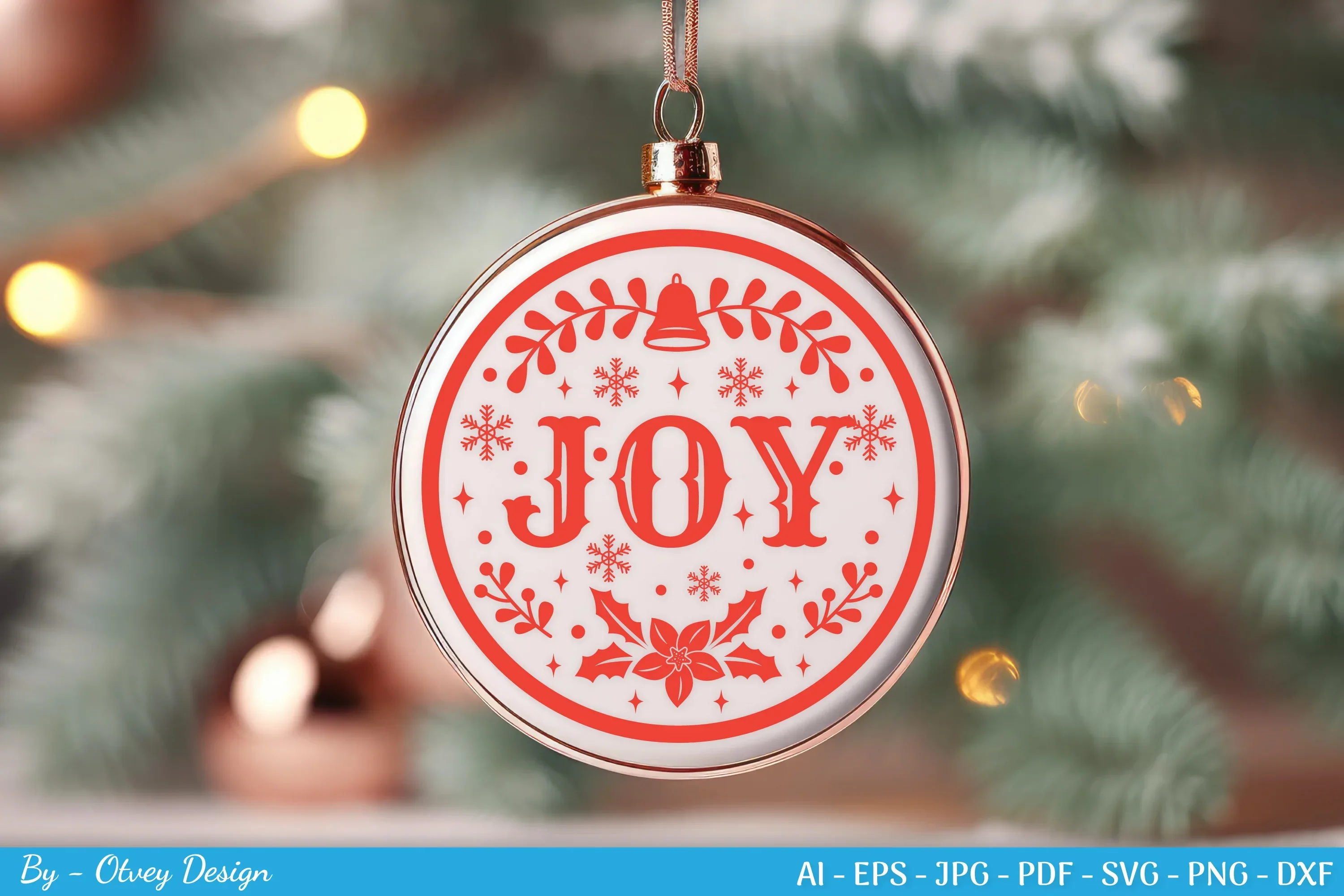 Round Christmas Ornaments SVG Bundle for Cricut