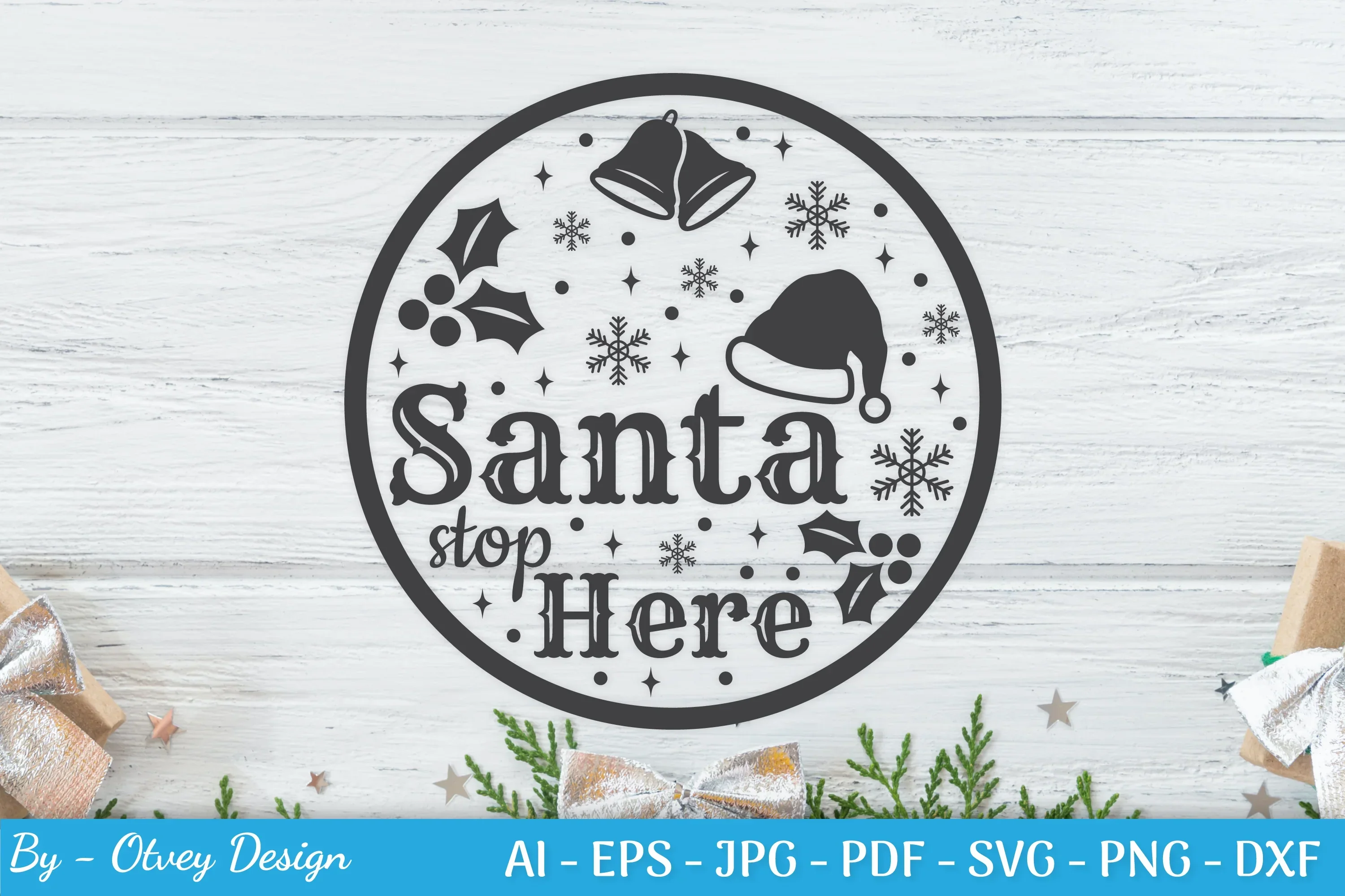 Round Christmas Ornaments SVG Bundle for Cricut - Image 2