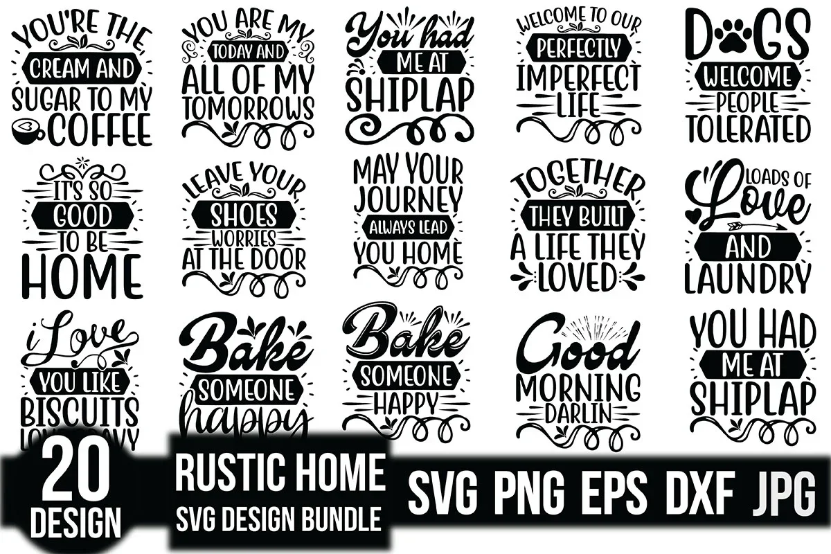 Rustic Home SVG Bundle