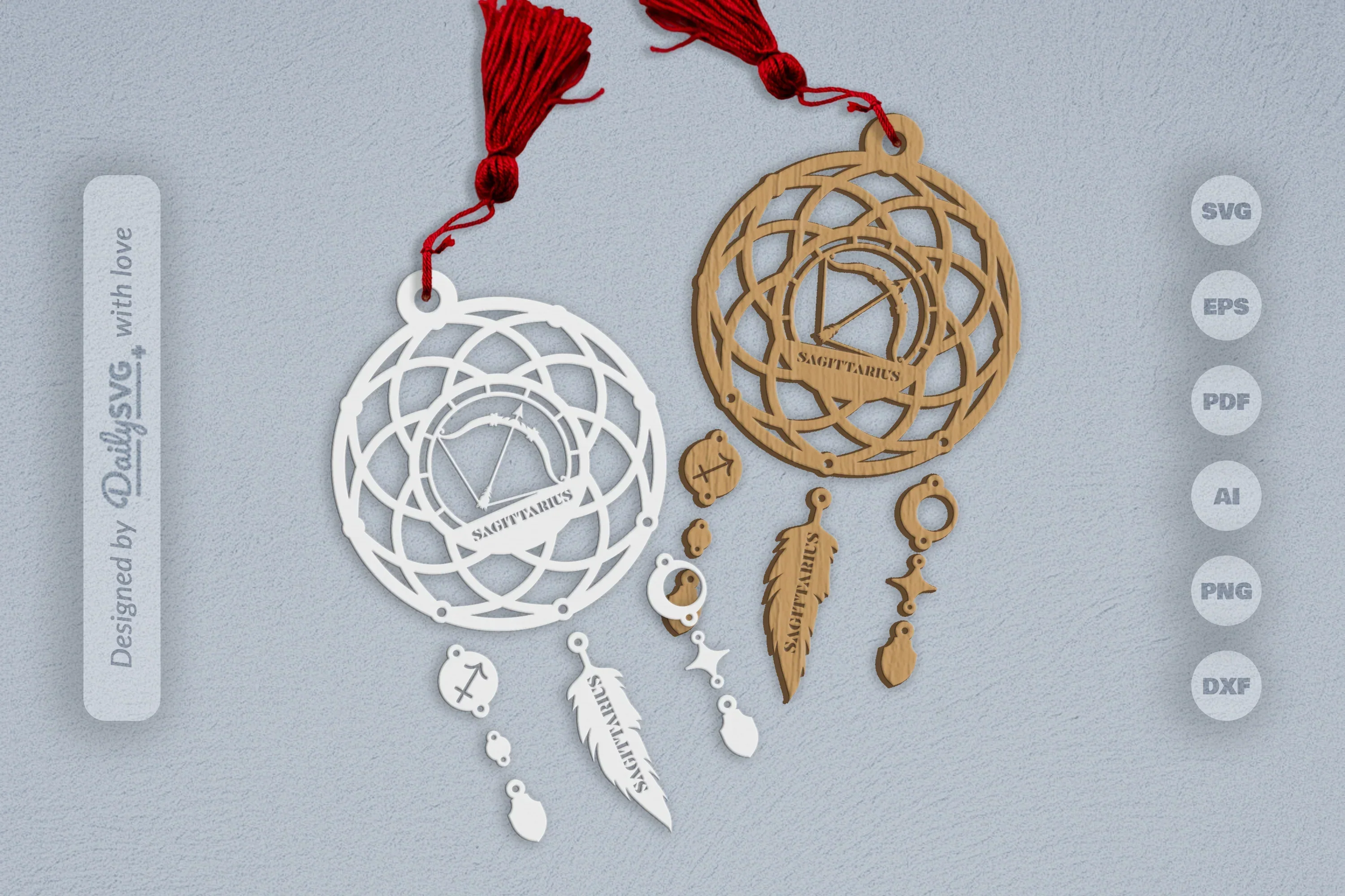 Sagittarius Dream Catcher Set SVG Bundle