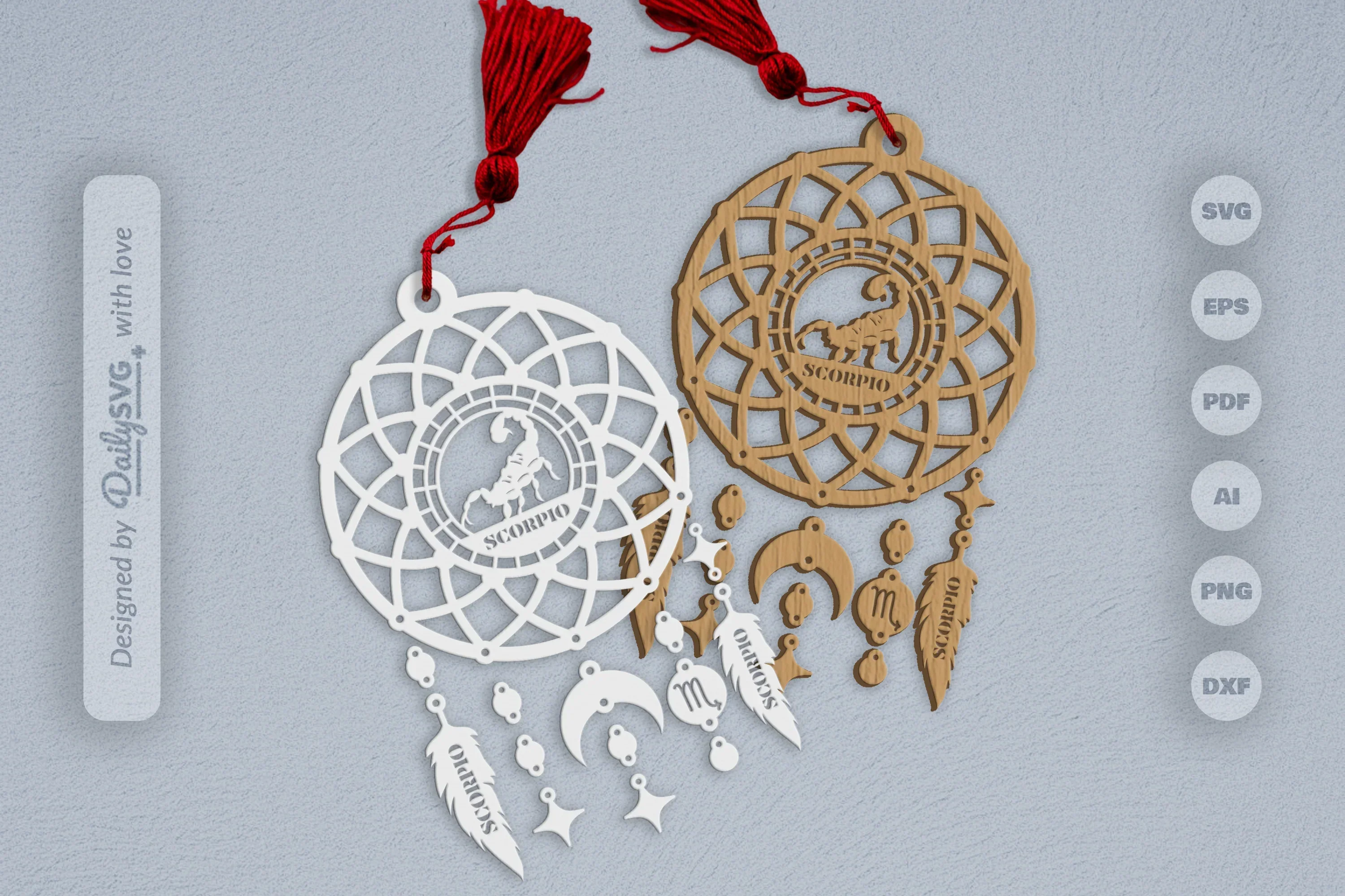 Scorpio Dream Catcher Set SVG Bundle