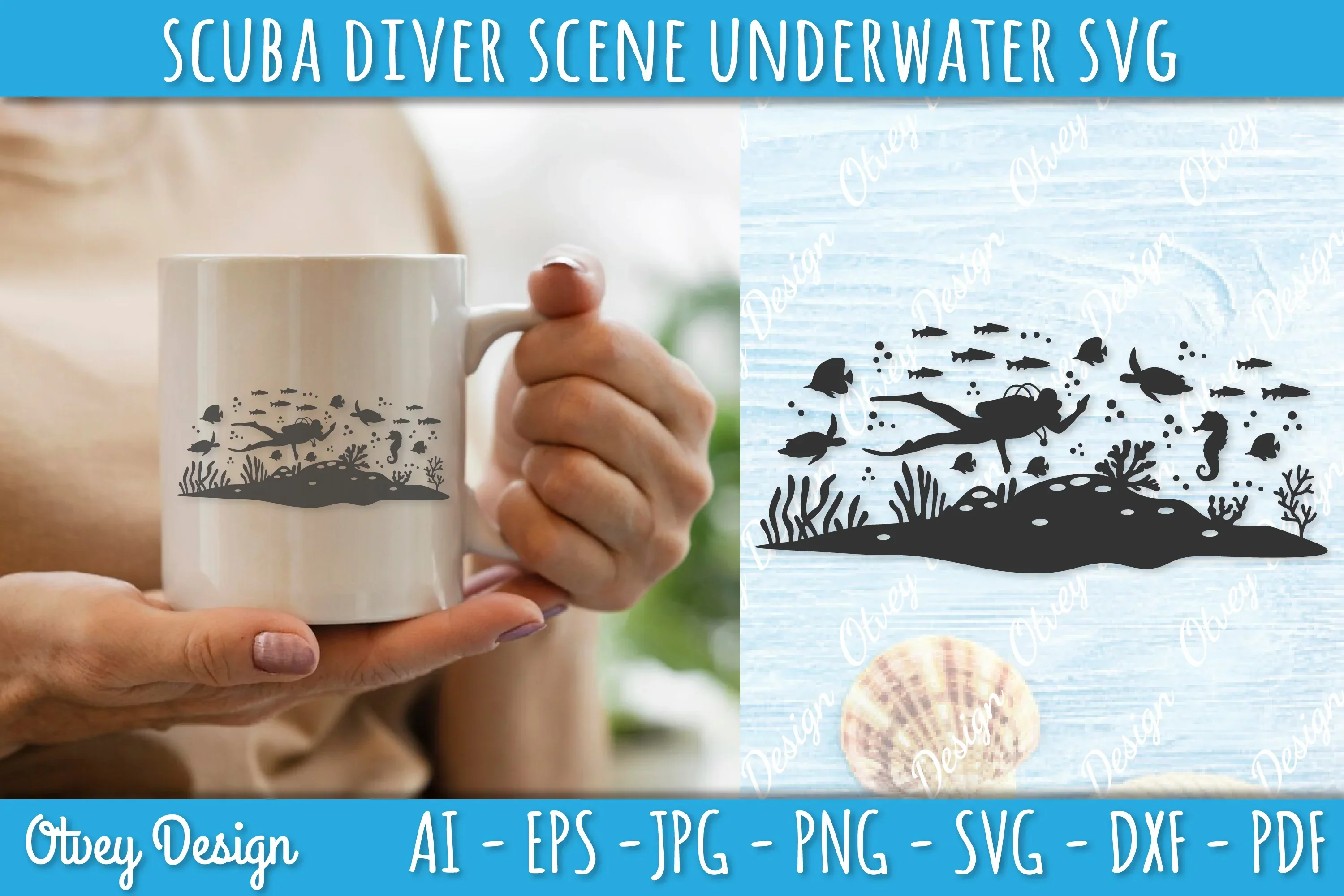 Scuba Diver Underwater World SVG Bundle - Image 3