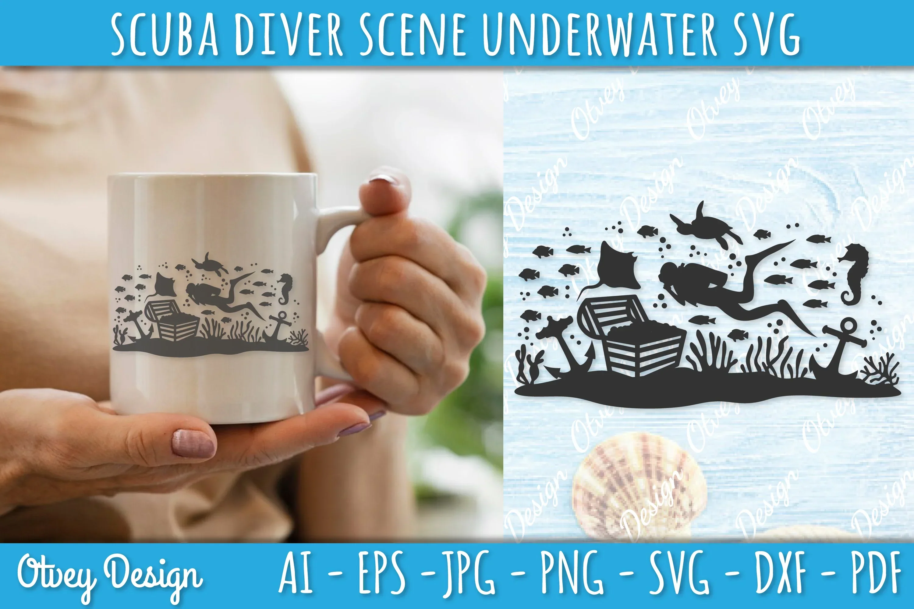 Scuba Diver Underwater World SVG Bundle - Image 3