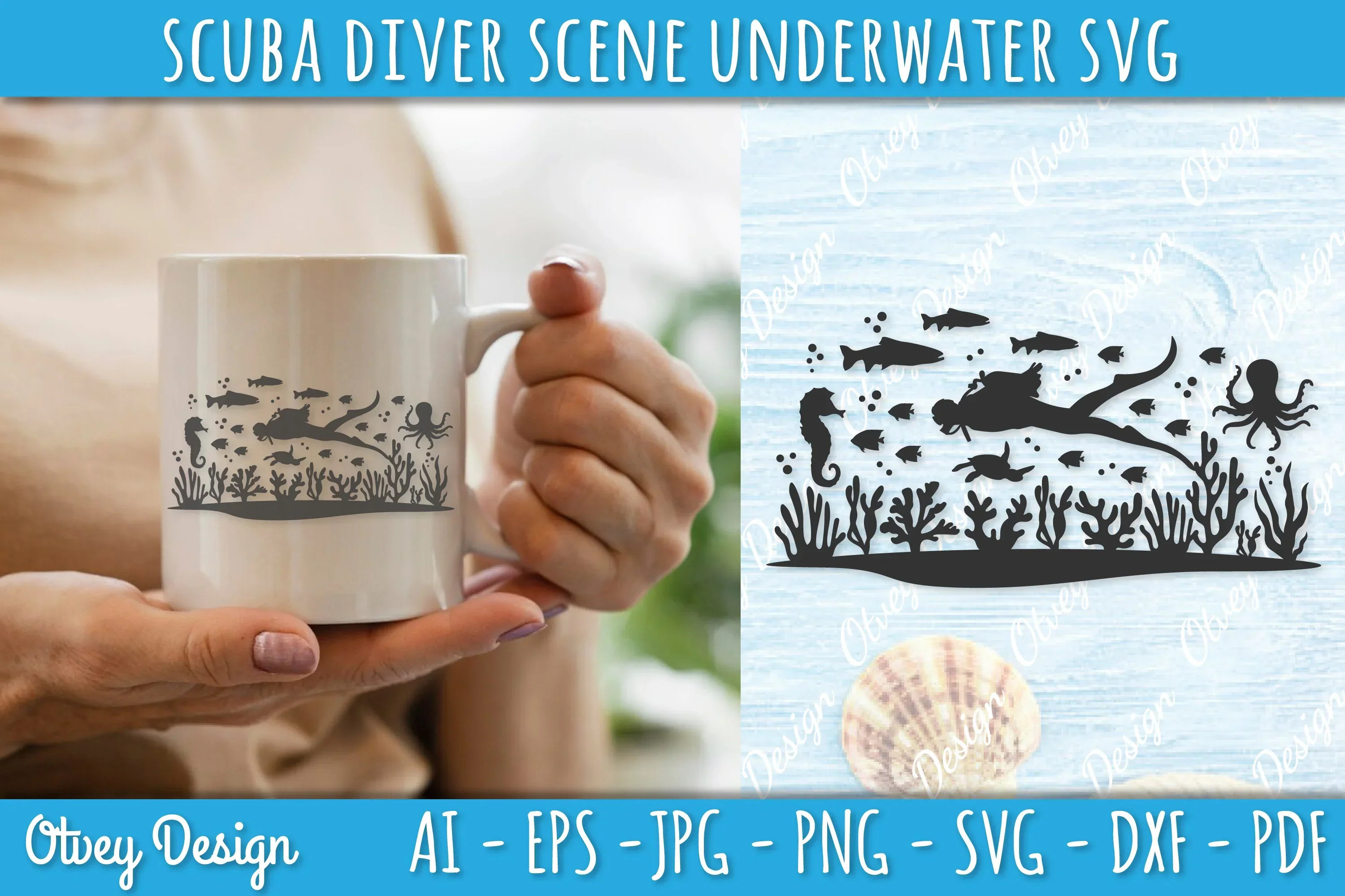 Scuba Diver Underwater World SVG Bundle - Image 3