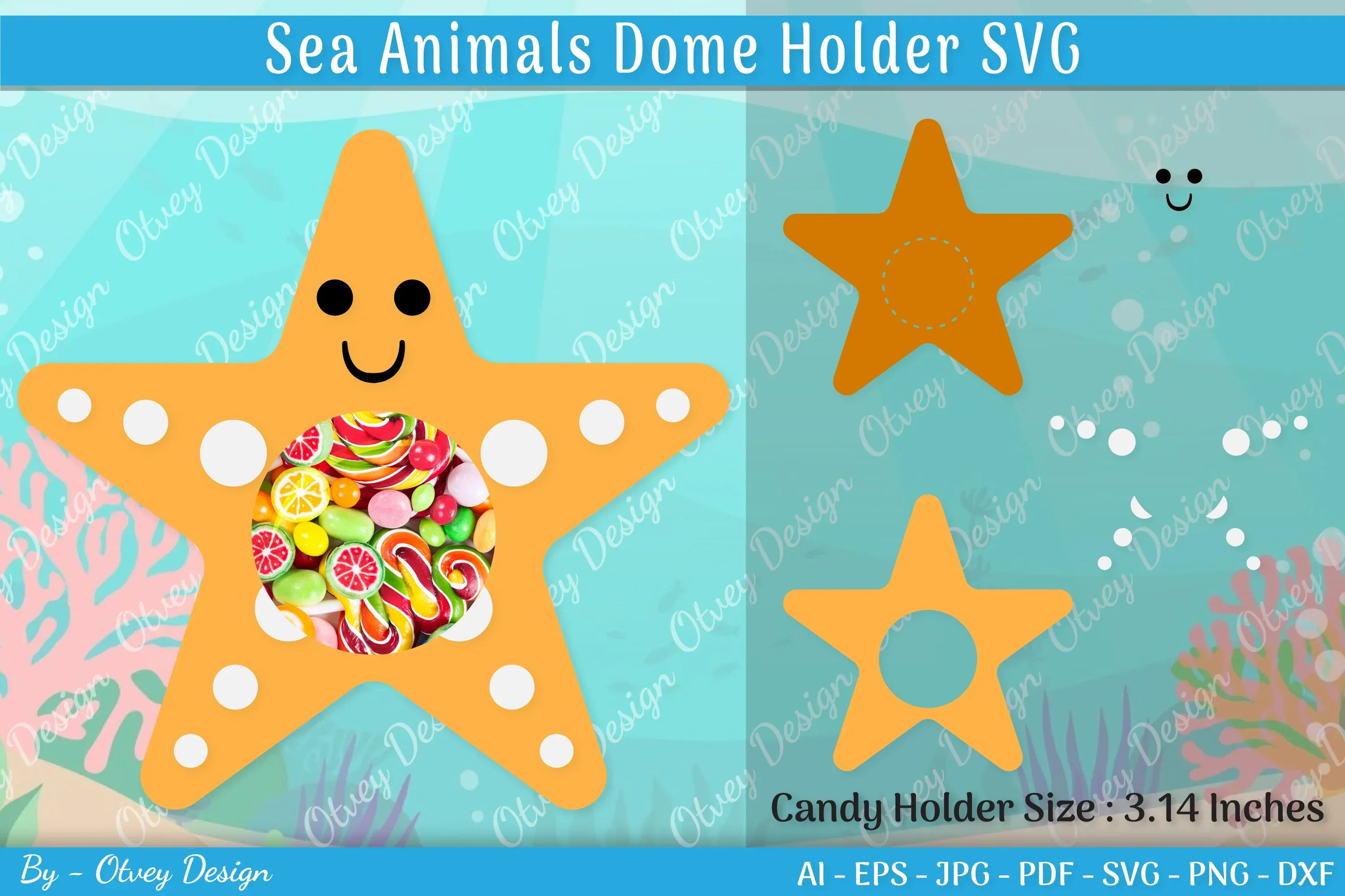 Sea Animal Candy Dome SVG Bundle
