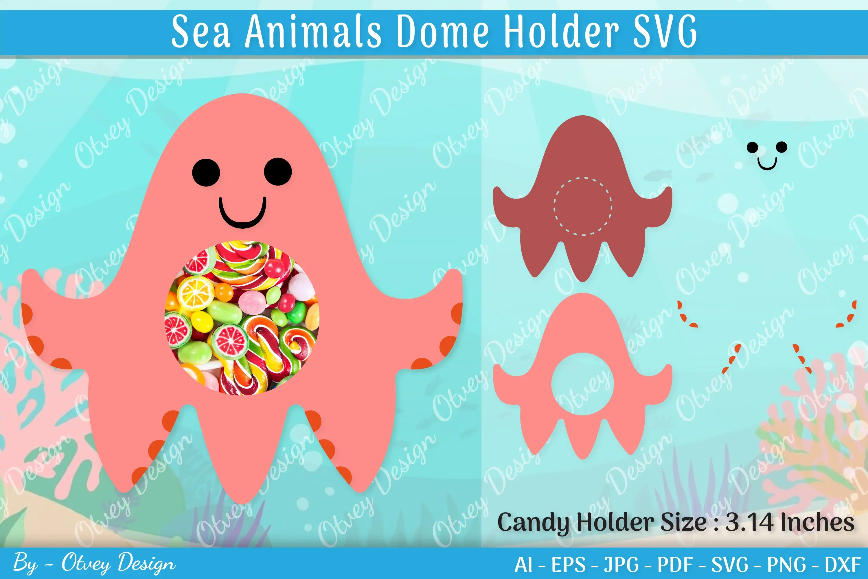 Sea Animal Candy Dome SVG Bundle