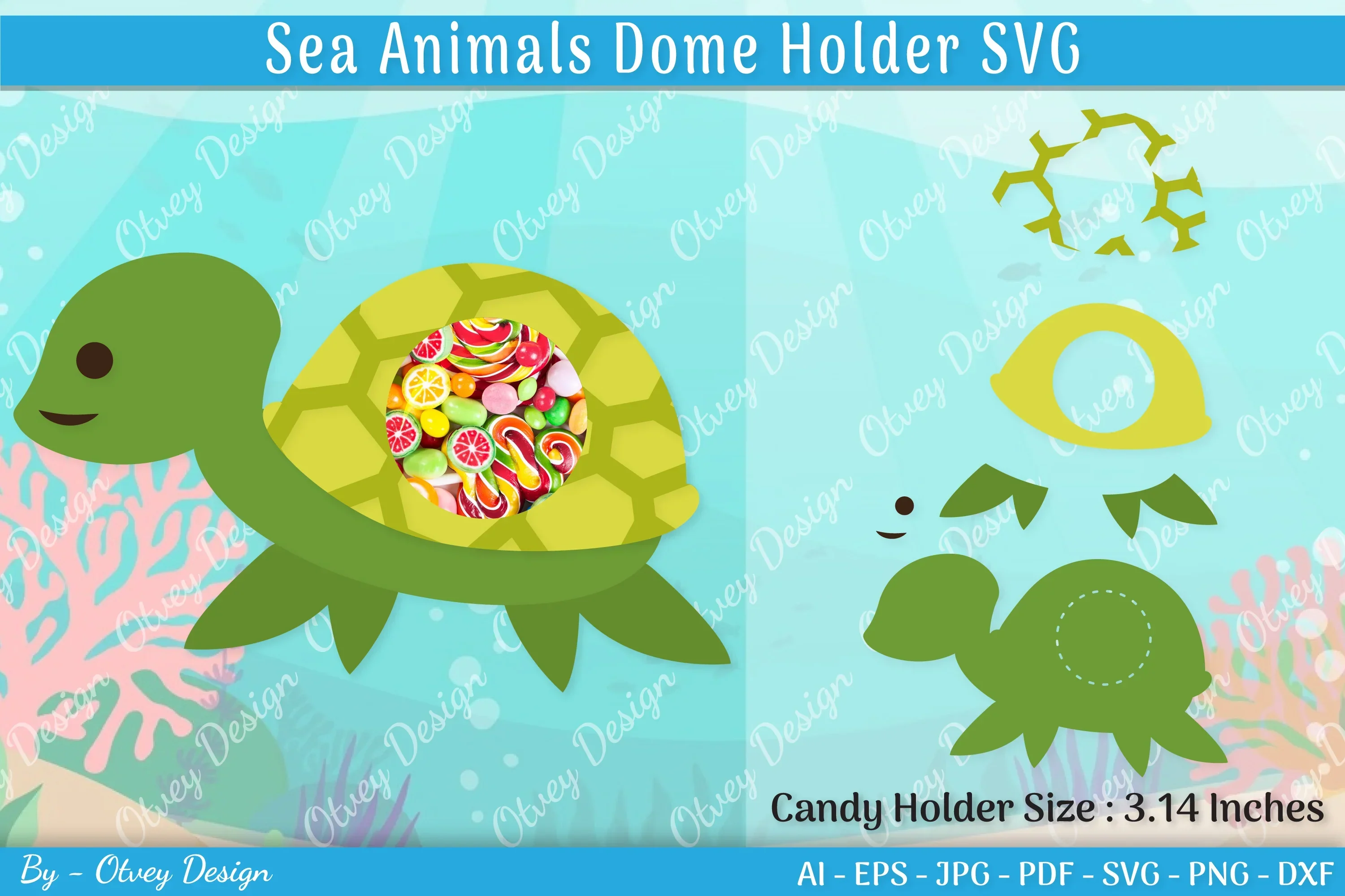 Sea Animal Candy Dome SVG Bundle