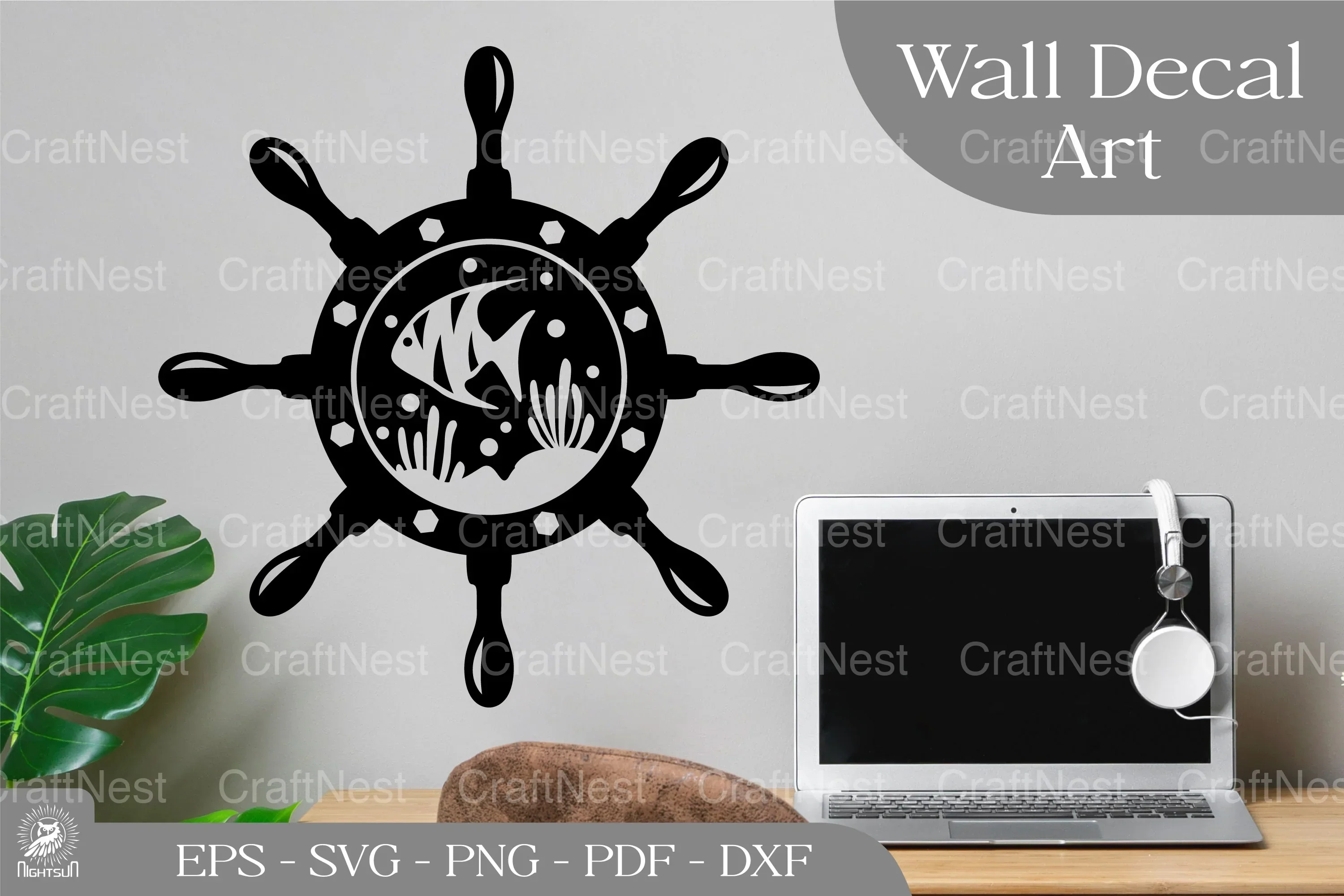 Sea Fish Wall Decor Clipart Bundle