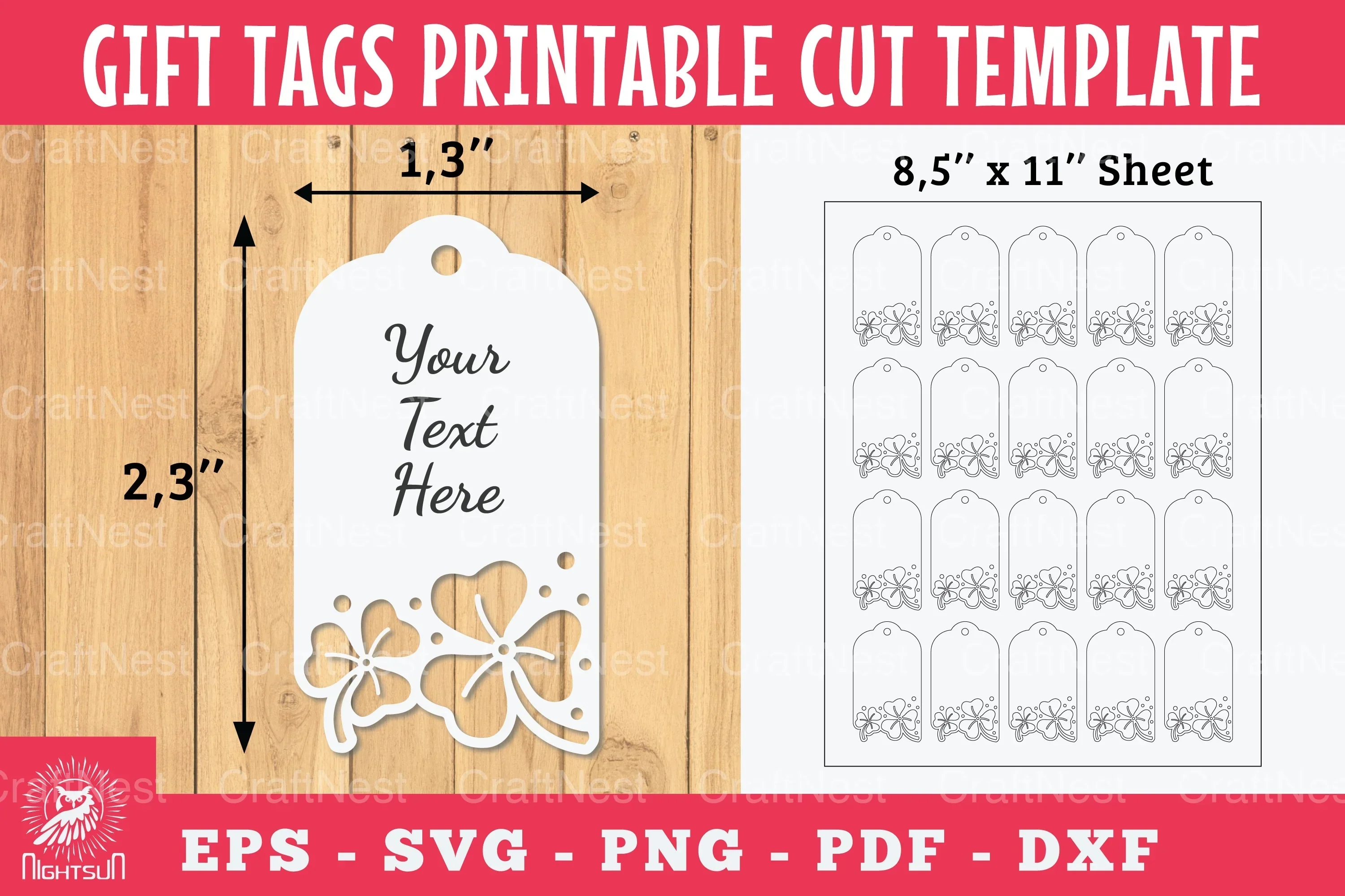 Shamrock Gift Tags Printable Bundle