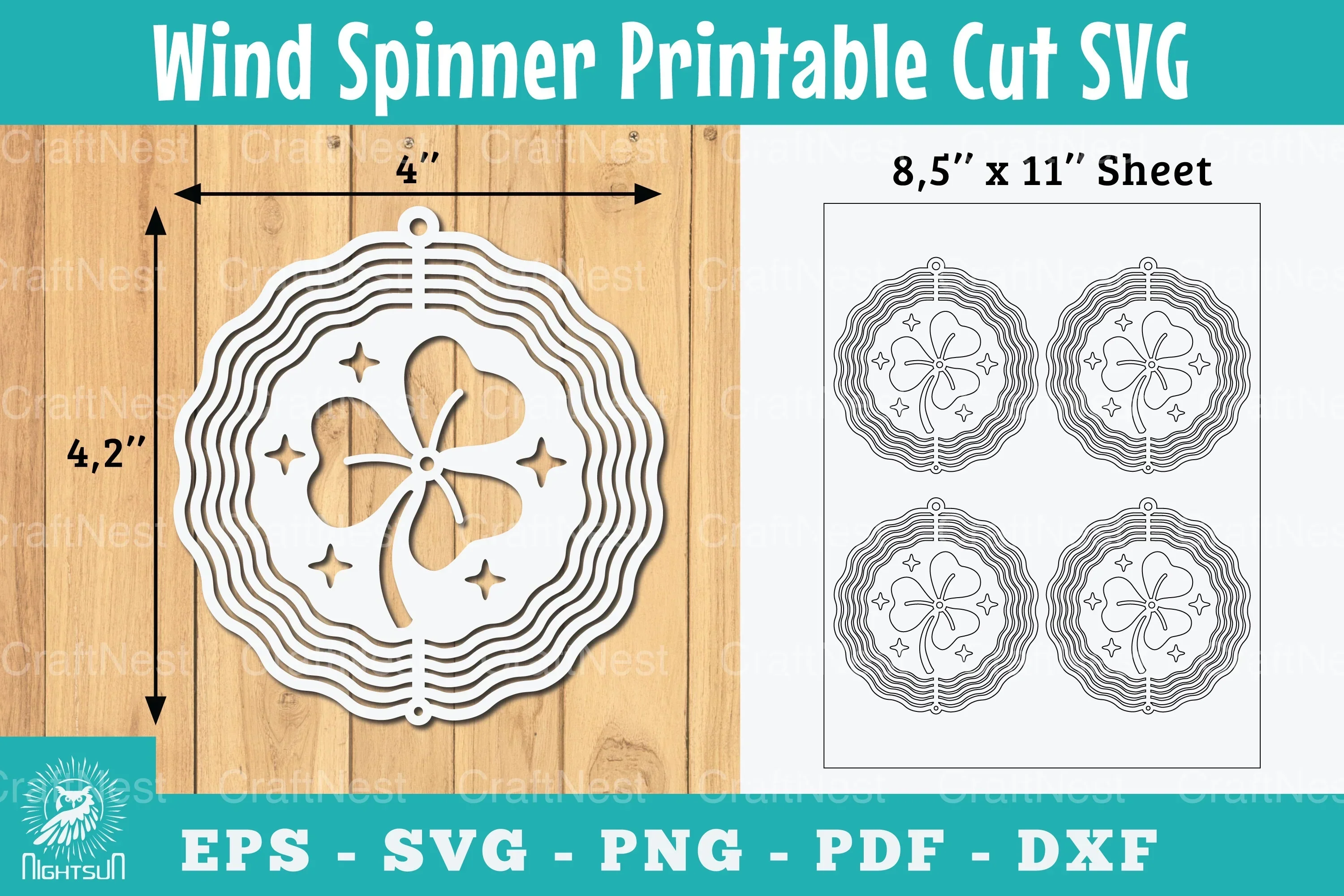 Shamrock Wind Spinner SVG Bundle