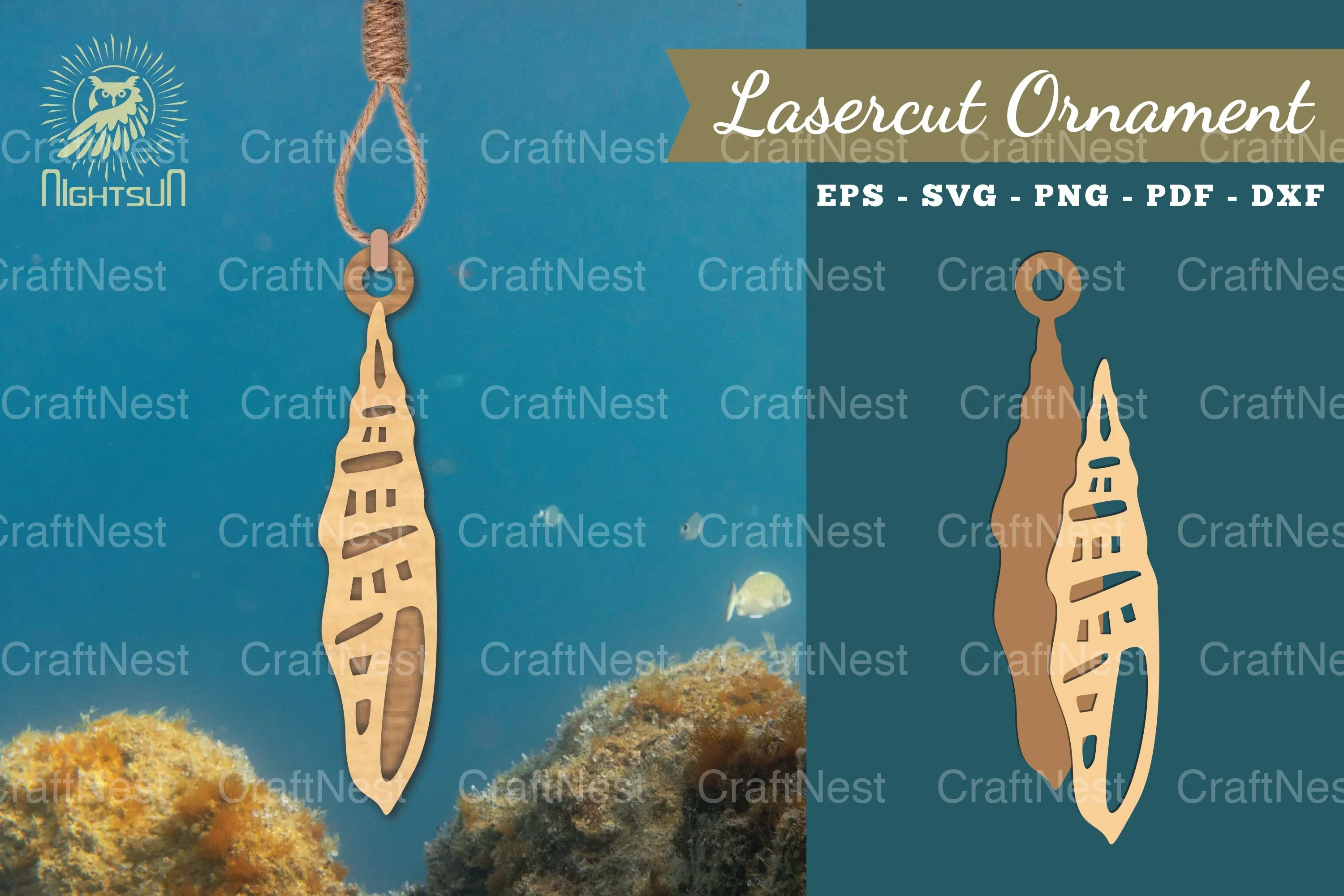 Shell Laser Cut Ornament SVG Bundle