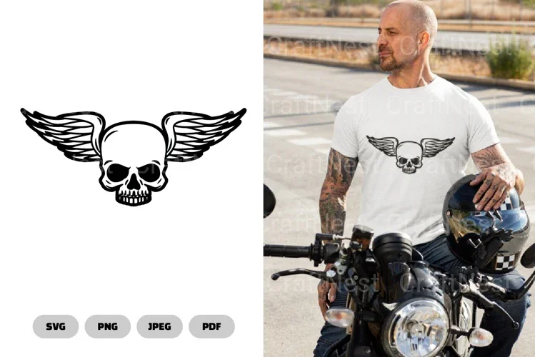 Skull and Wing SVG Bundle