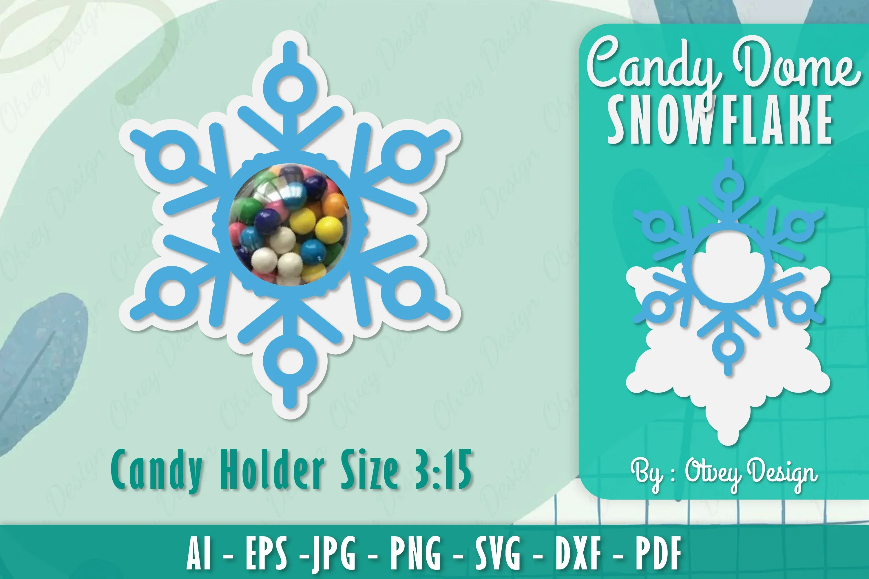 Snowflake Candy Dome SVG Bundle