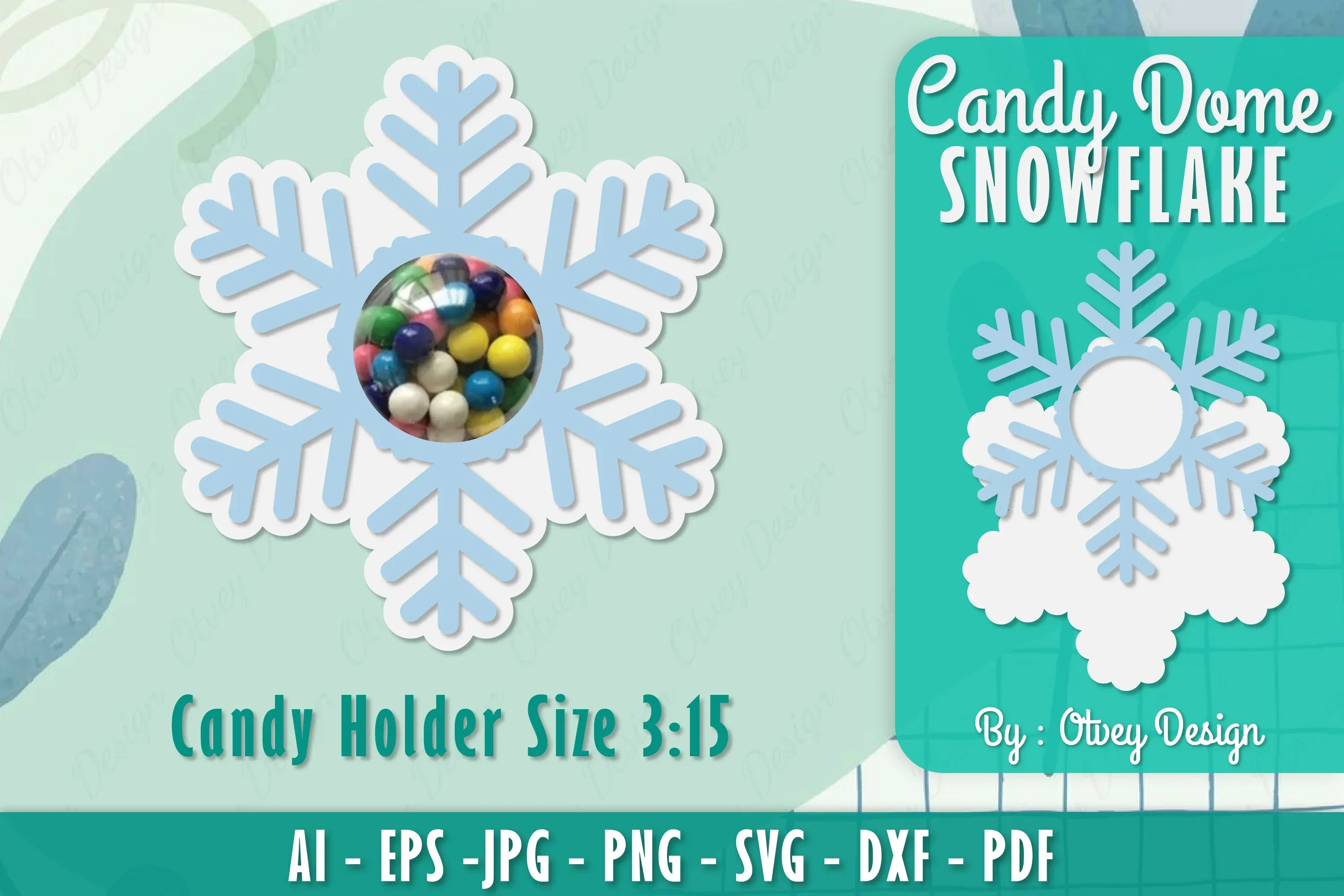 Snowflake Candy Dome SVG Bundle