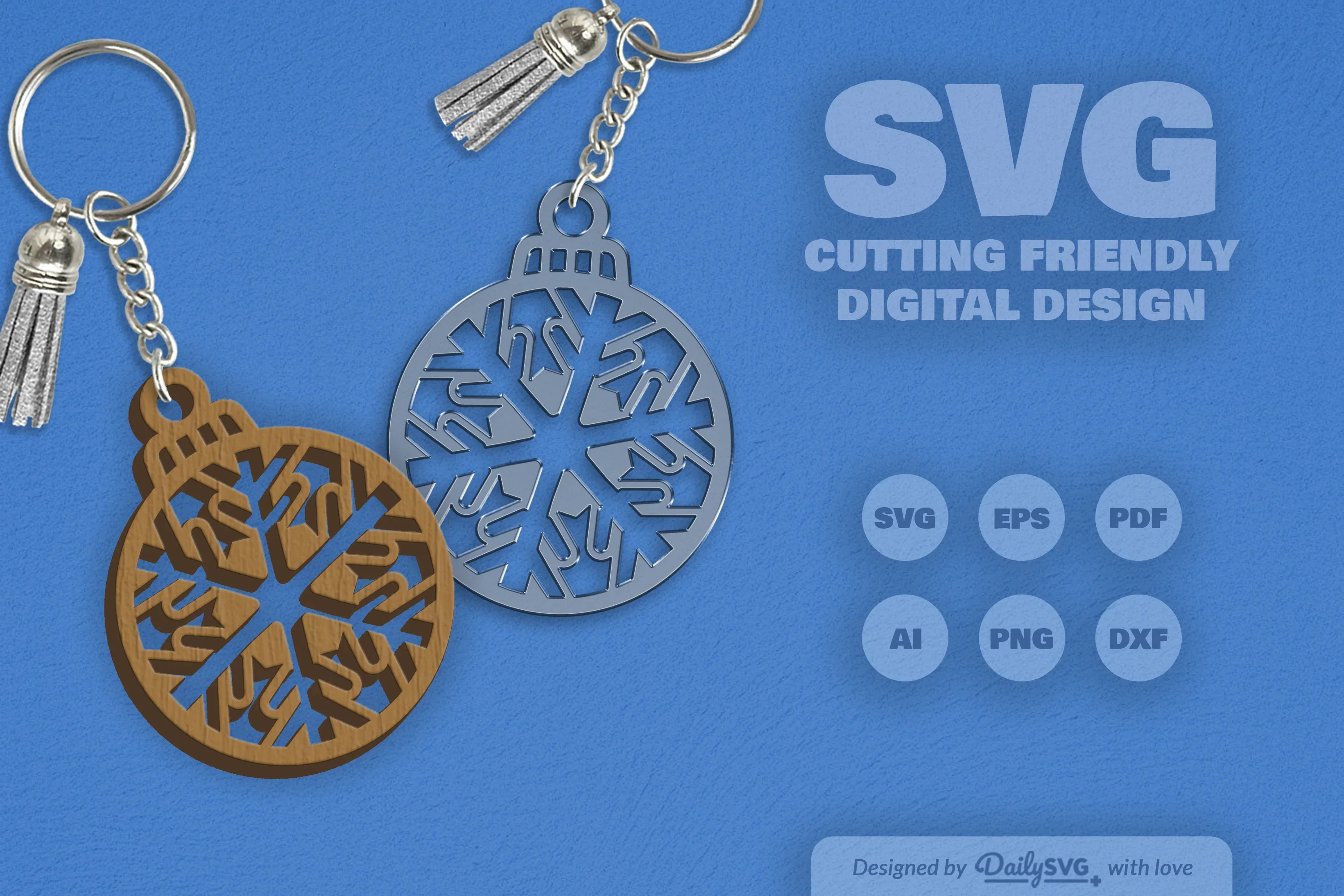 Snowflake Christmas Bauble SVG Bundle - Image 2