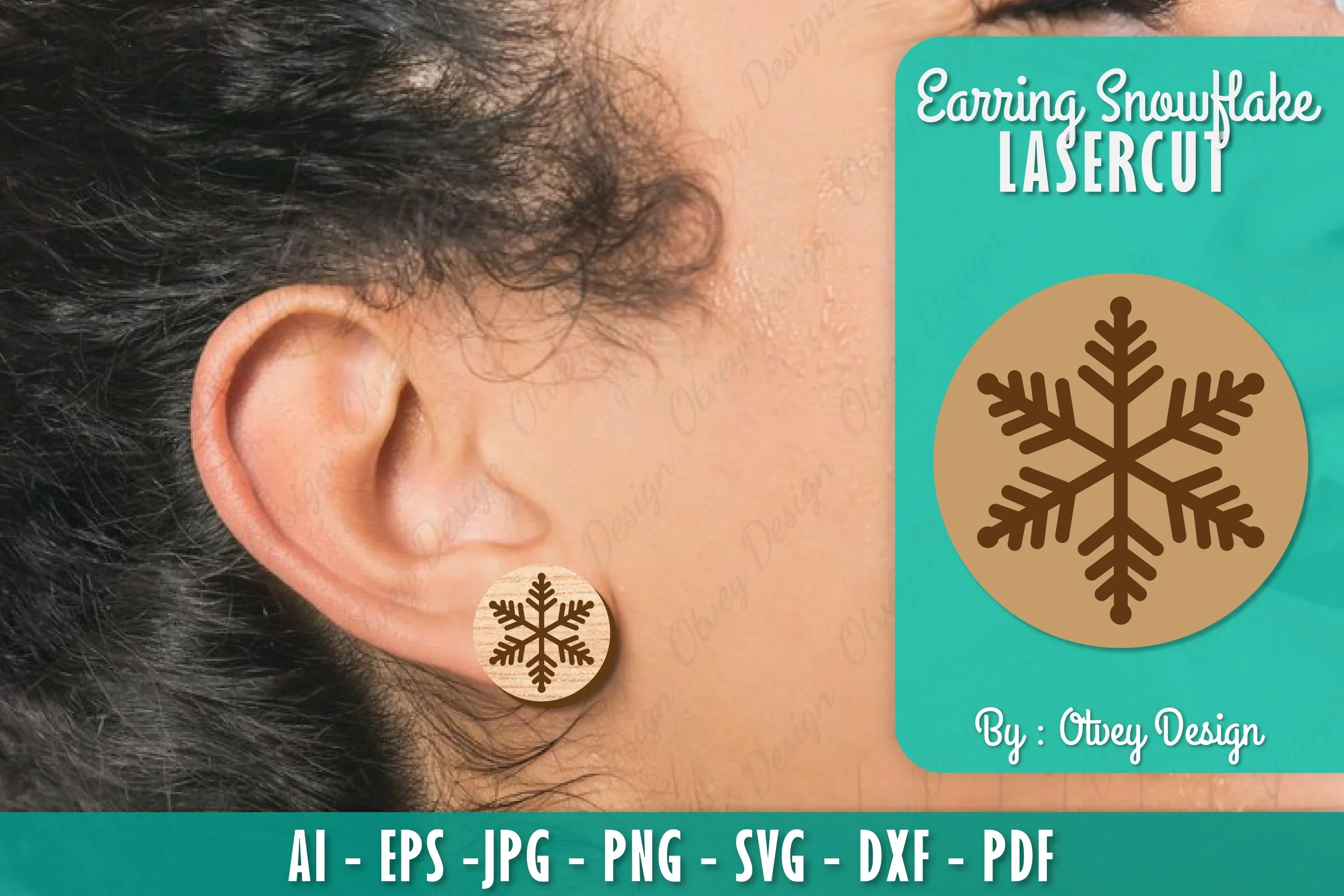 Snowflake Earring Lasercut SVG Bundle