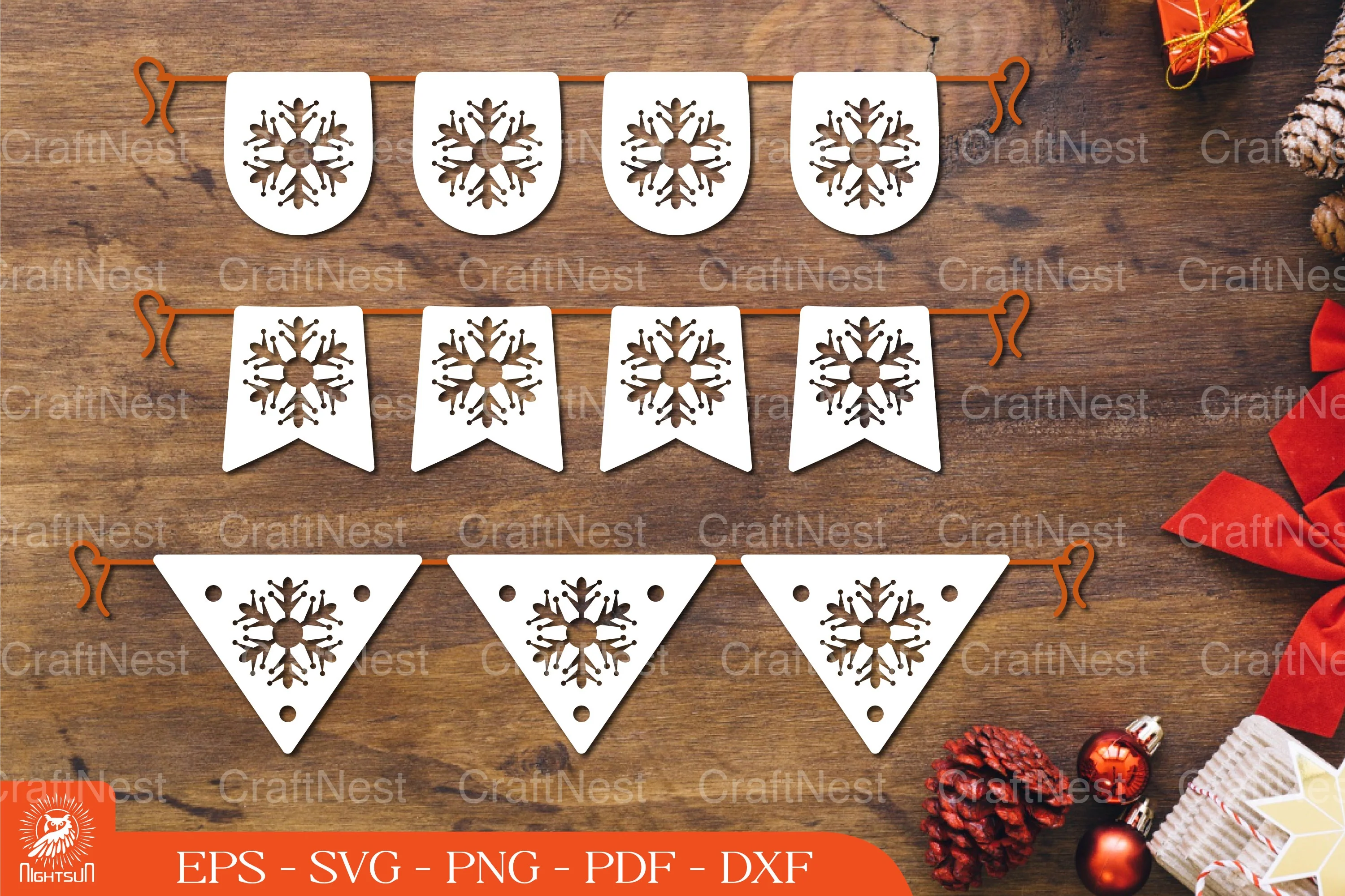 Snowflake Earrings Design Clipart Bundle