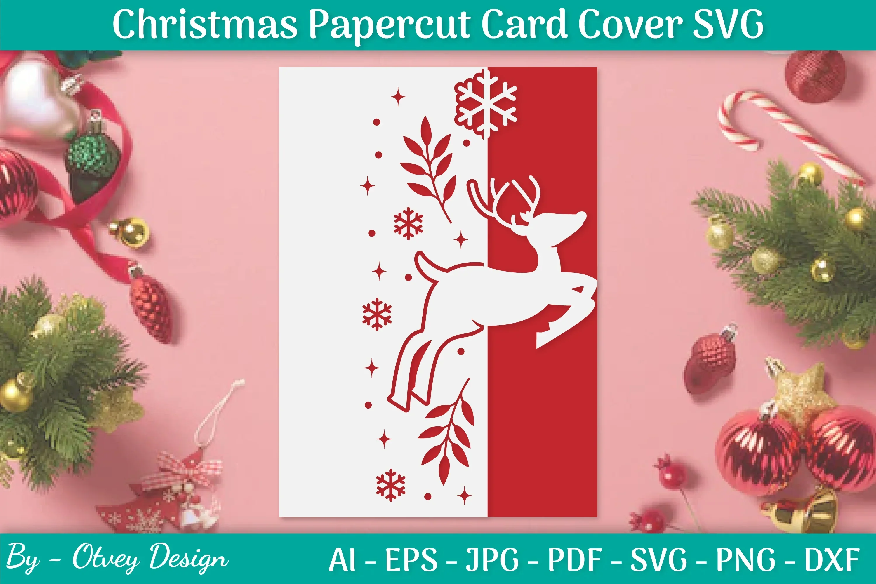 Snowflake Papercut Card Cover Template SVG Bundle