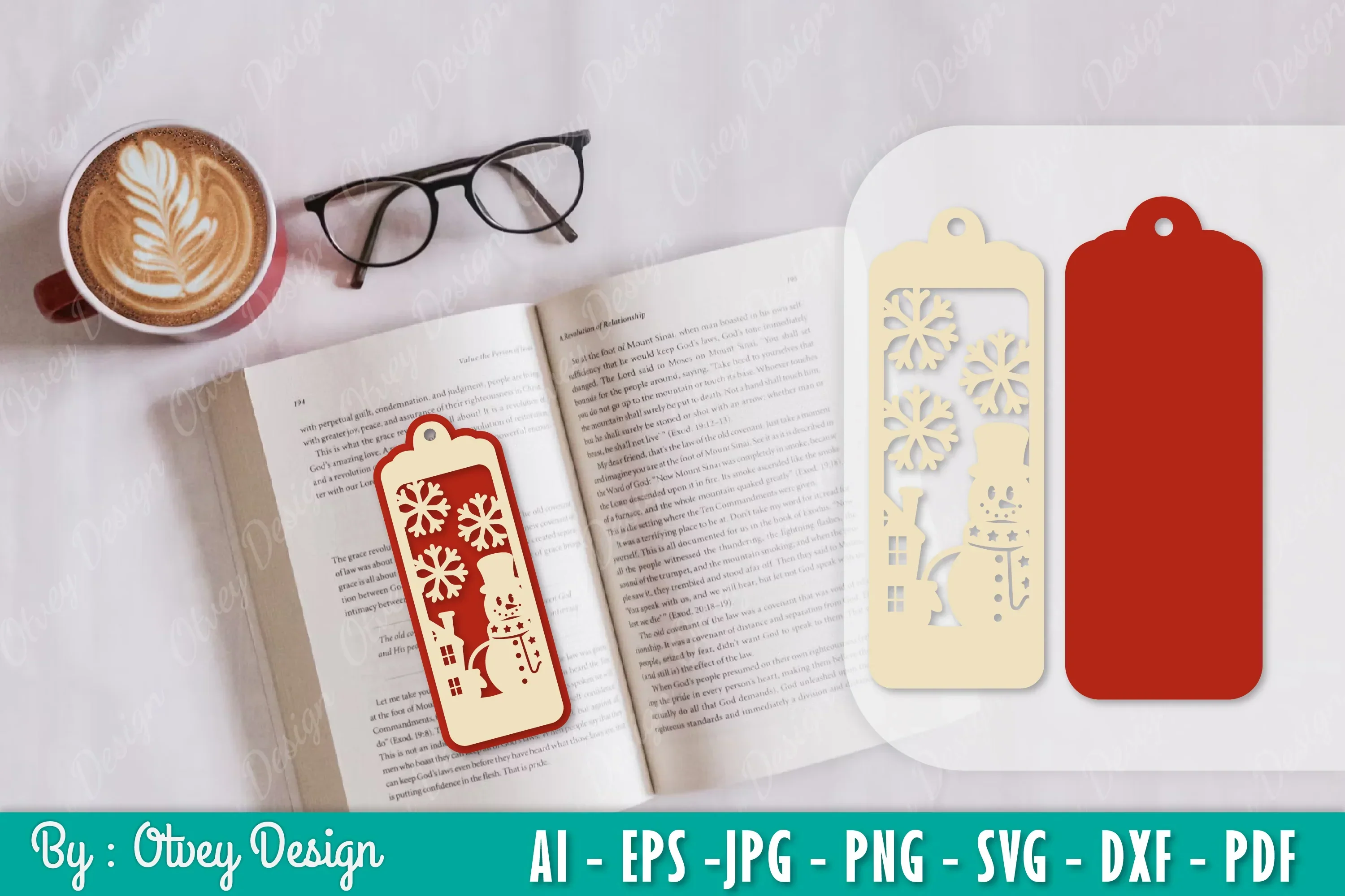Snowman Bookmark SVG Bundle