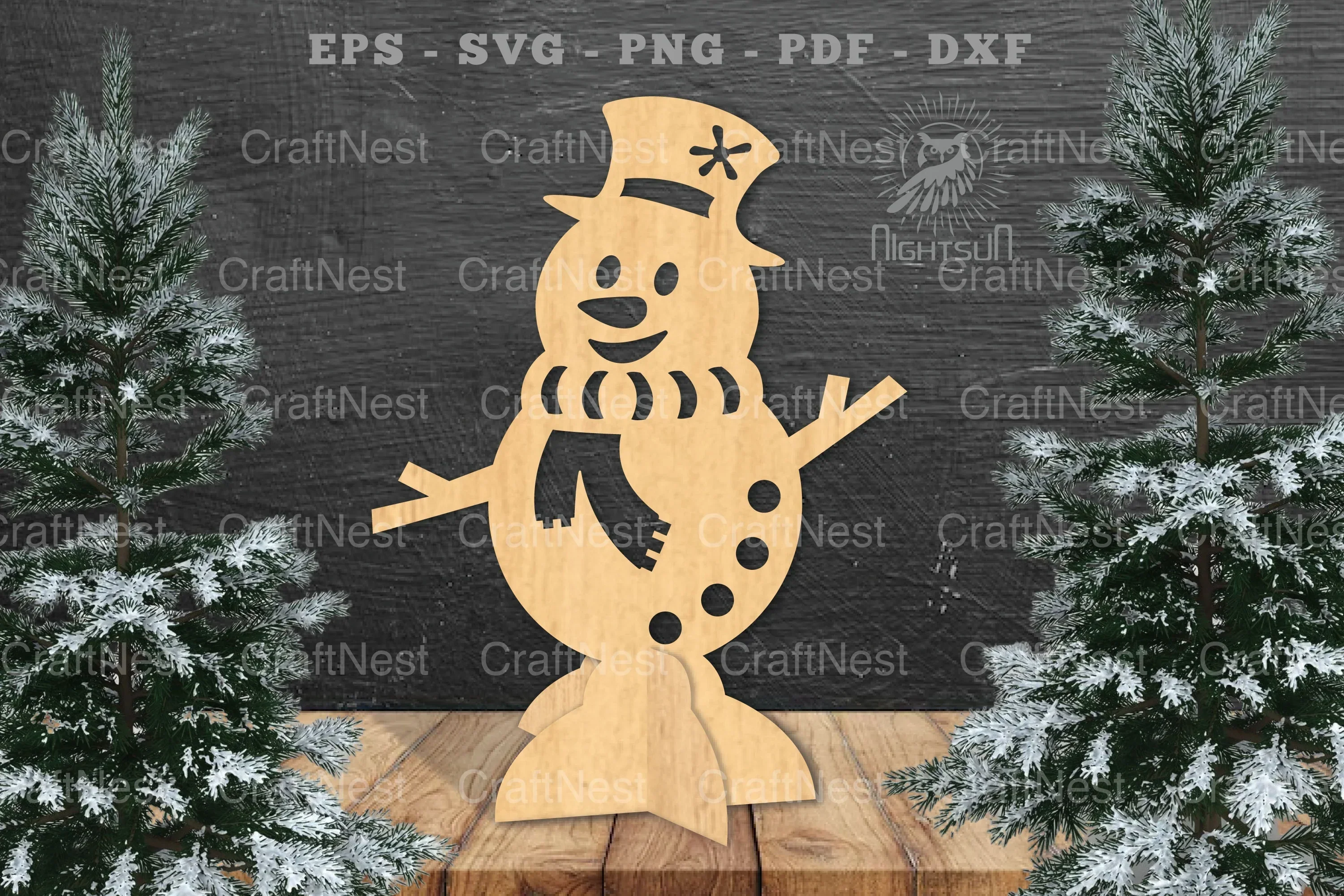 Snowman Laser Cut Home Decor Clipart Bundle