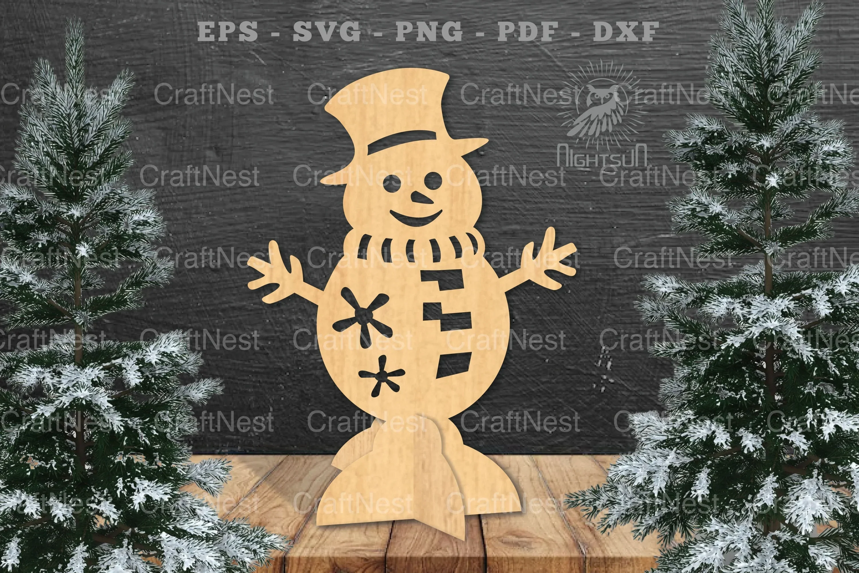 Snowman Laser Cut Home Decor SVG Bundle