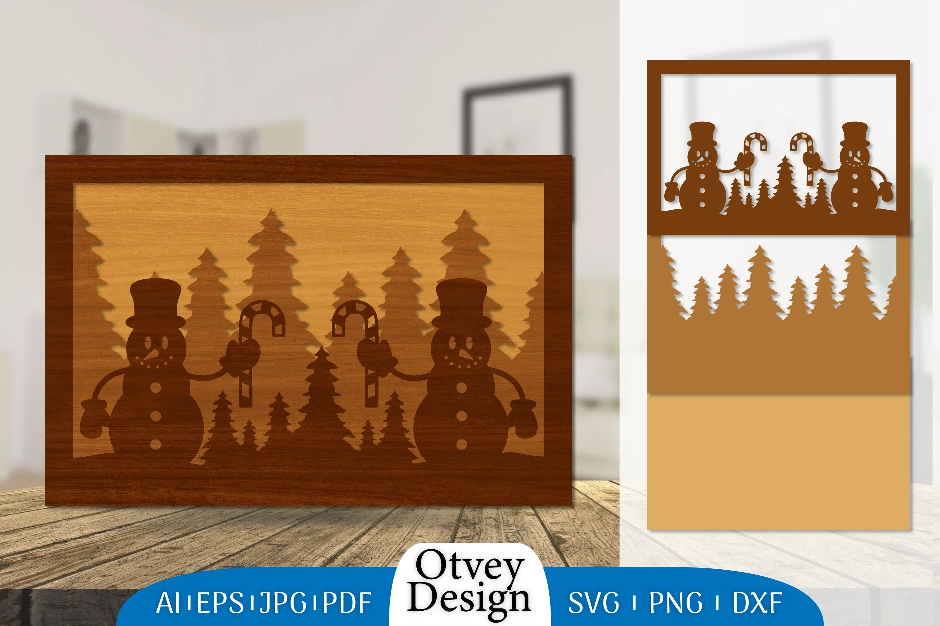 Snowman Layered Lasercut SVG Bundle