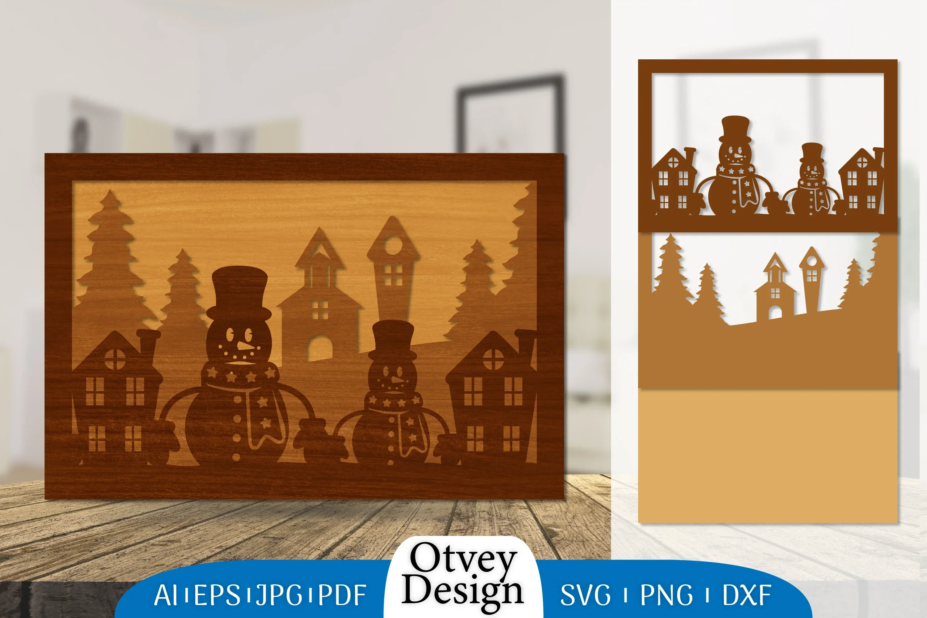 Snowman Layered Lasercut SVG Bundle