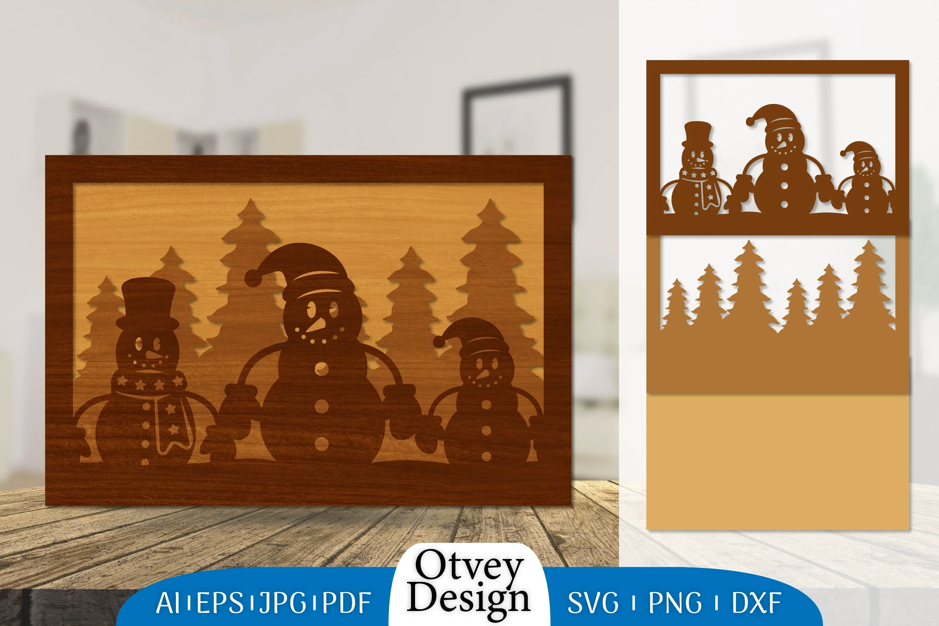 Snowman Layered Lasercut SVG Bundle