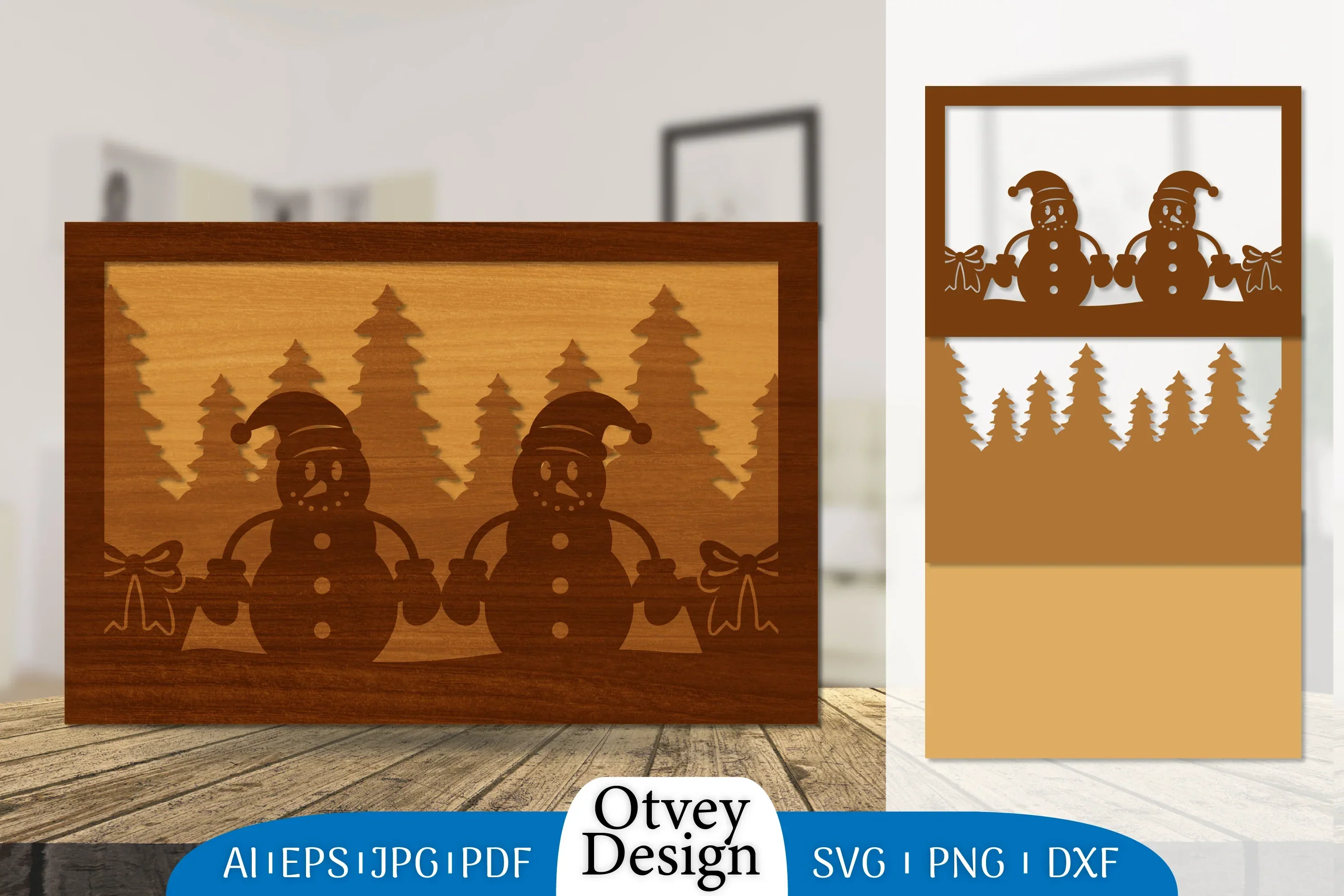 Snowman Layered Lasercut SVG Bundle