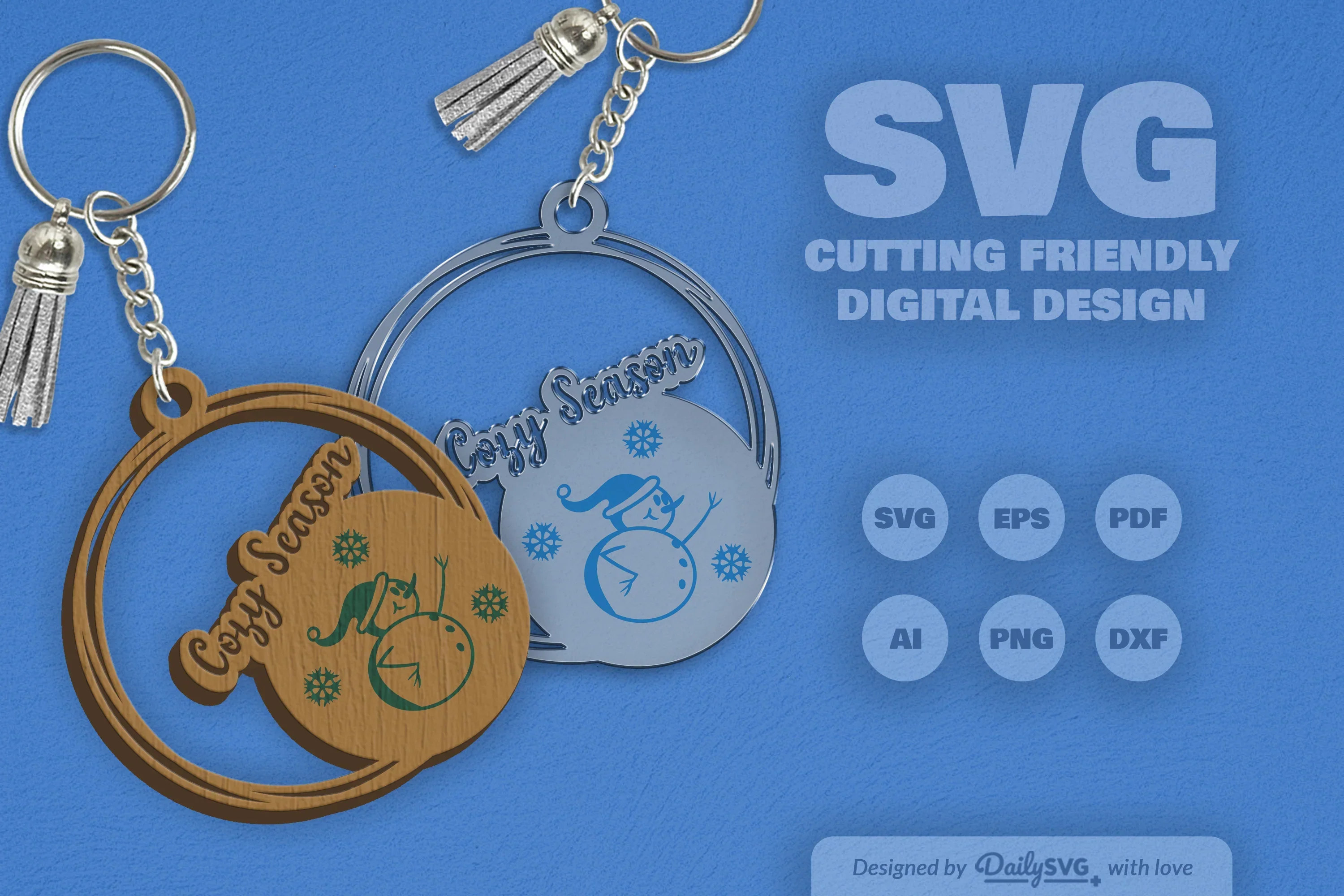 Snowman Winter Quote Keychain Clipart - Image 4