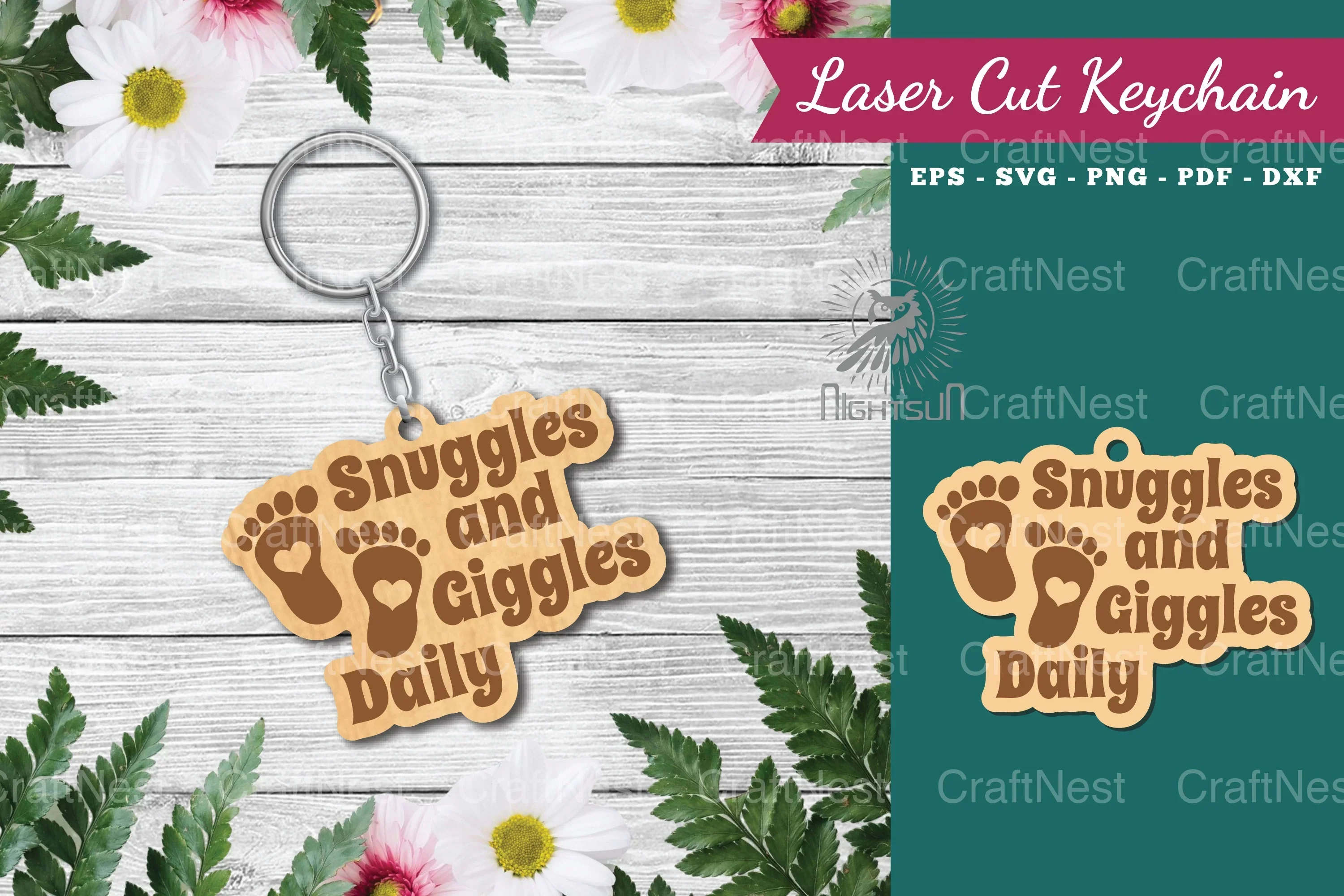 Snugless & Giggles Daily Laser Cut Keychain Bundle