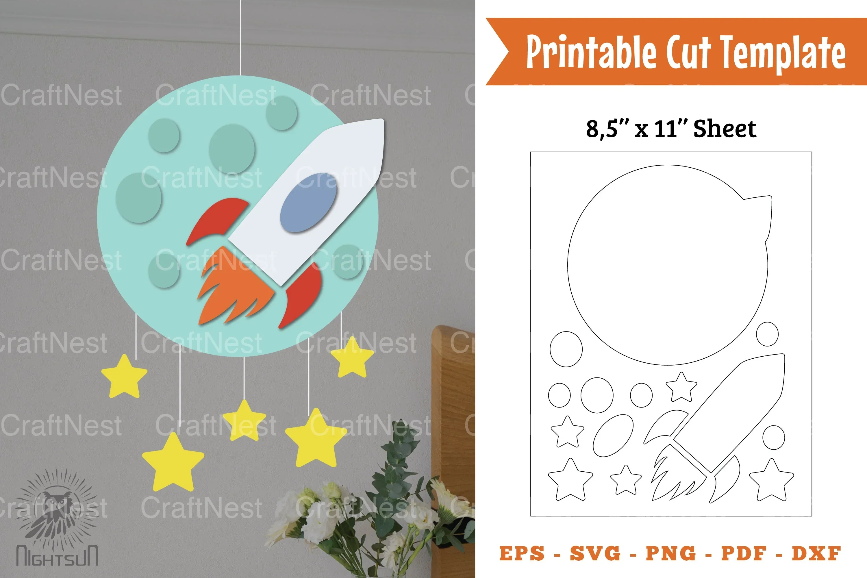 Space Papercut Template Bundle