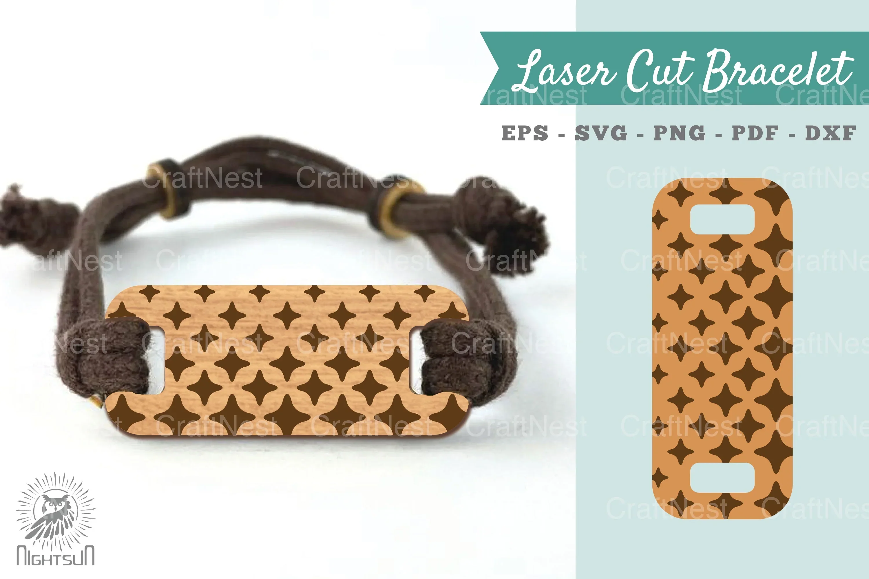 Sparkling Star Laser Cut Bracelet Design Bundle