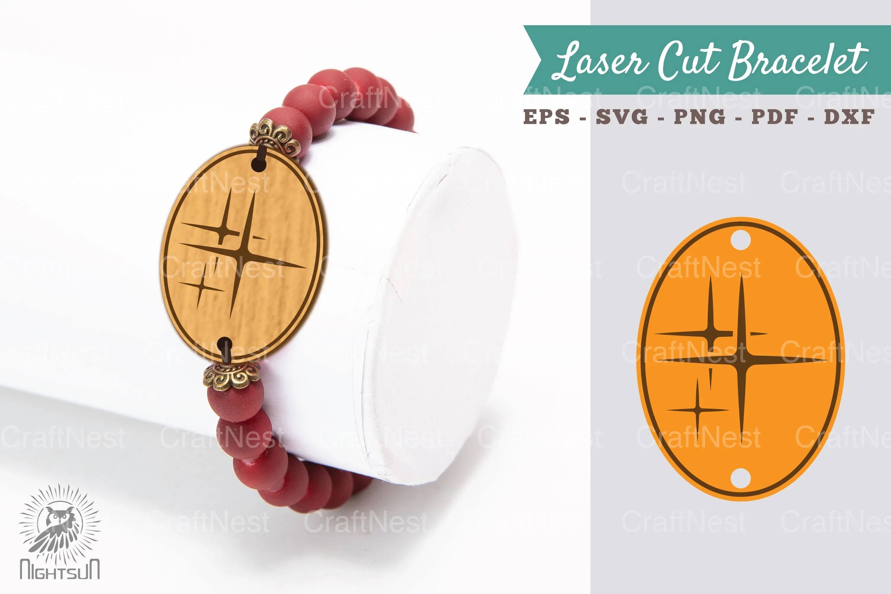 Sparkling Stars Laser Cut Bracelet Design Bundle