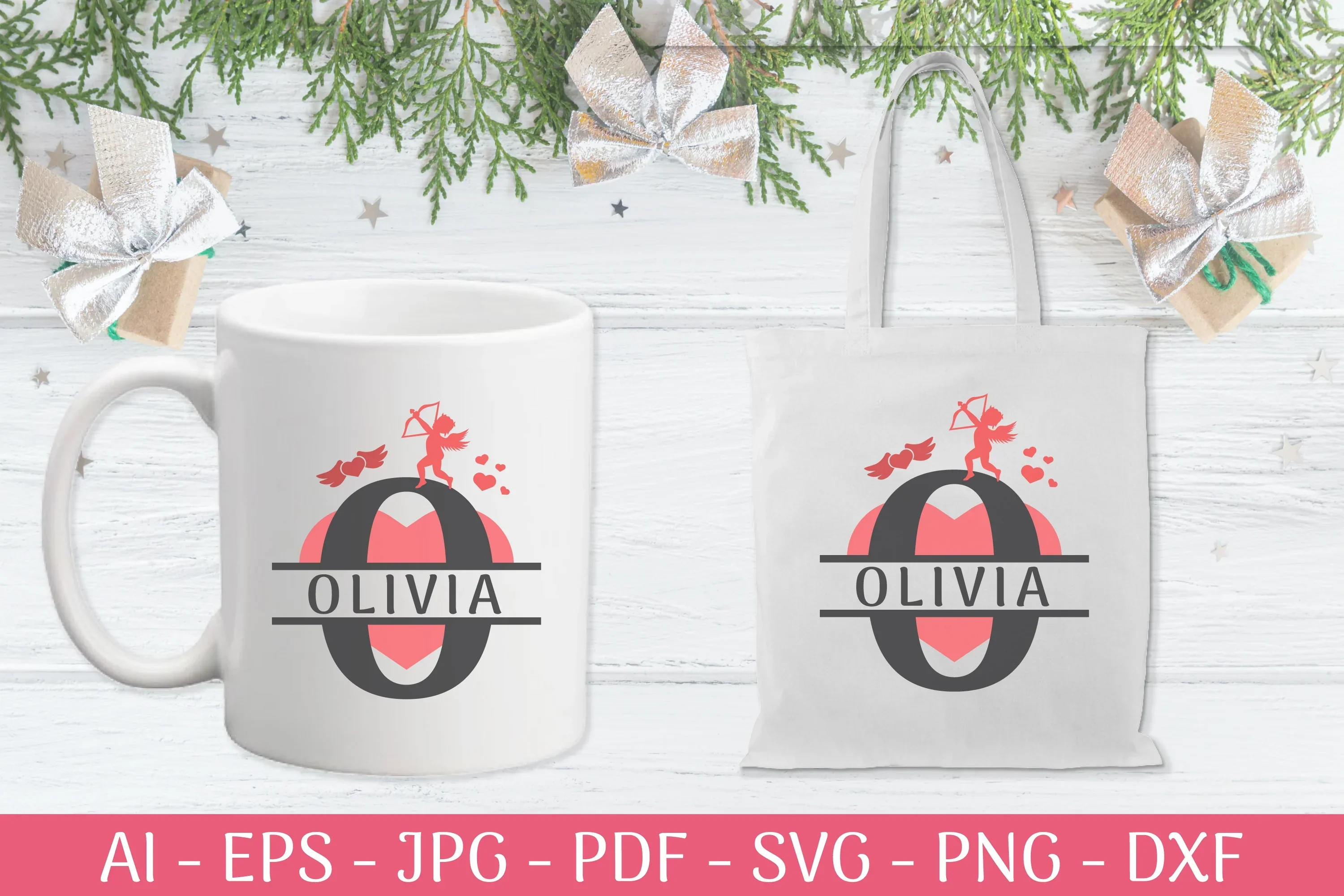 Split Alphabet Valentine Letter SVG Bundle