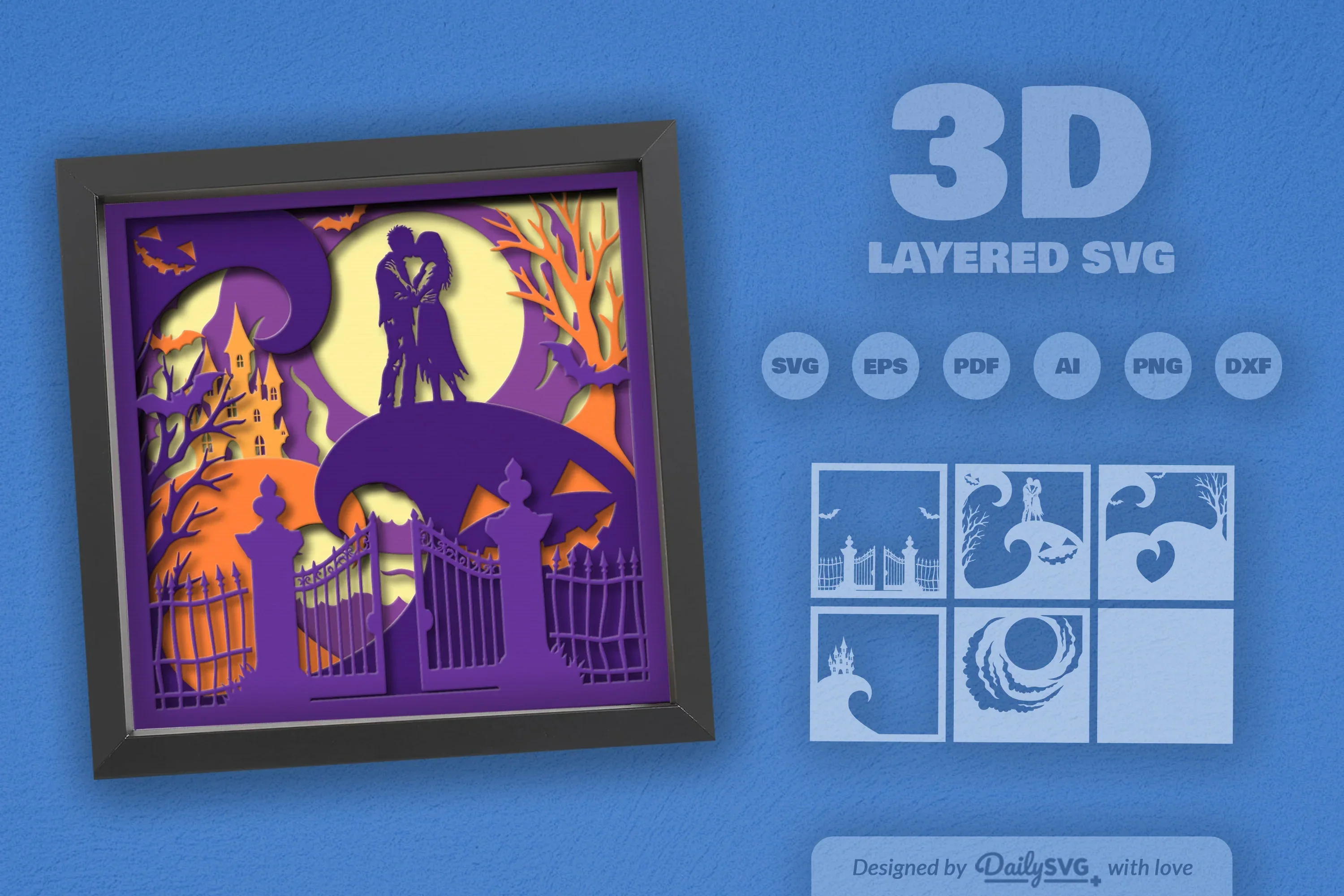 Spooky Halloween Undead Couple SVG Bundle - Image 2